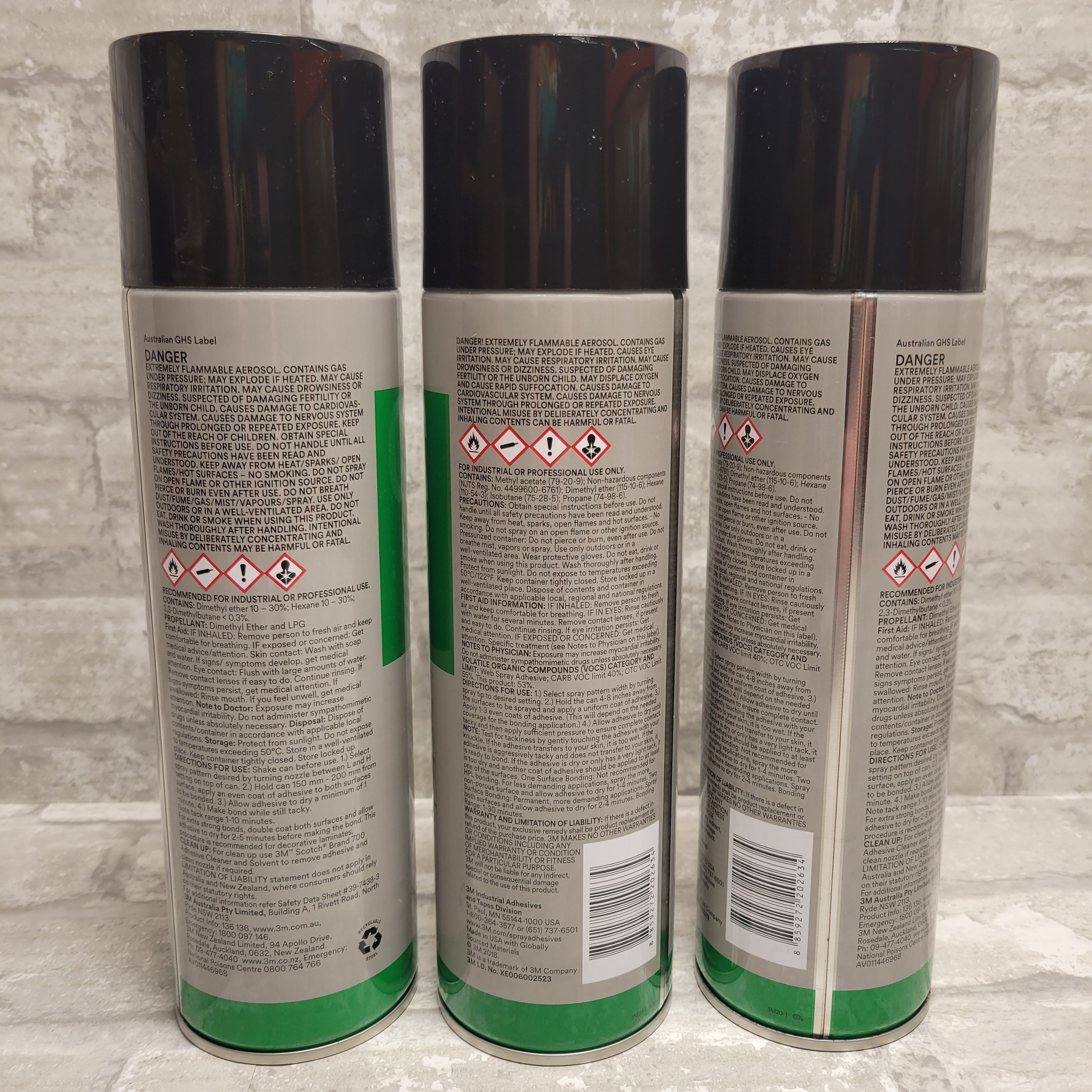 3M Heavy Duty 20 Spray Adhesive Clear, Net Weight 13.75 oz, 3 Pk (8150489694446)