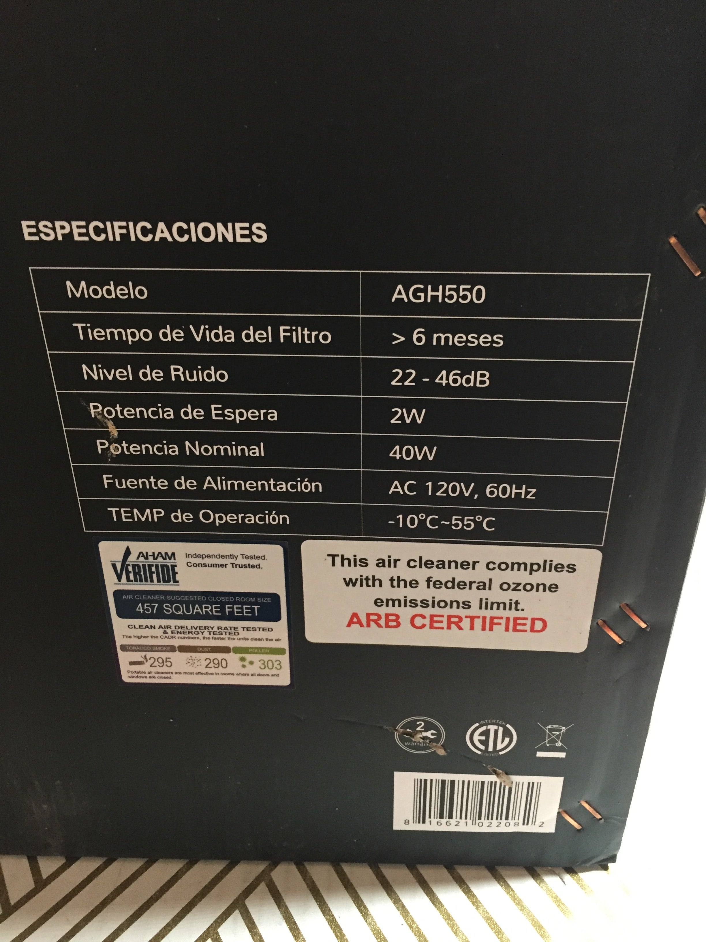 Airthereal AGH550 Glory Days HEPA Filter Air Purifier Air Quality Monitor (8093185179886)