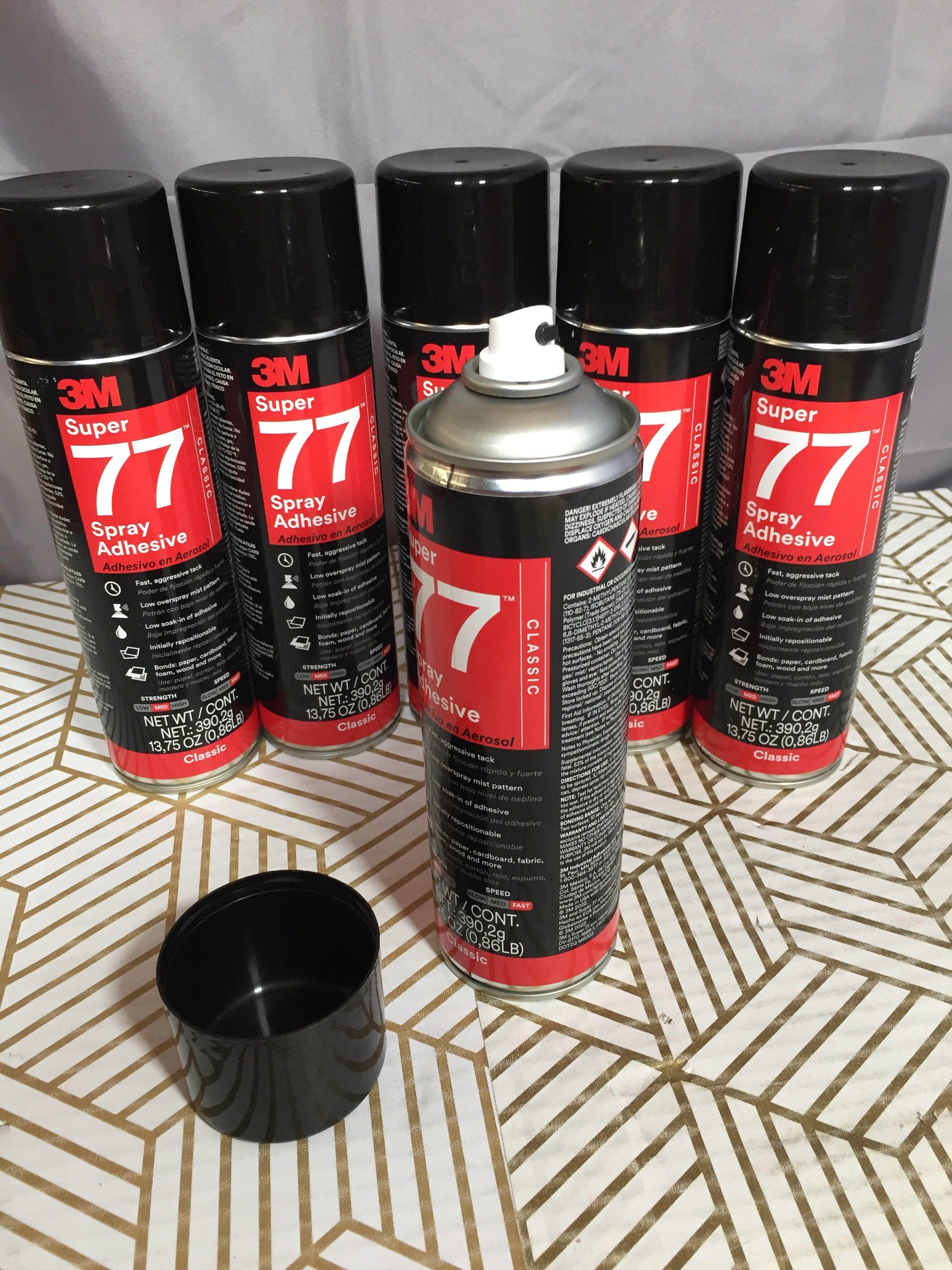 3M SUPER 77 Spray Adhesive Classic | 6 CANS | **EXPIRED** (8201341173998)