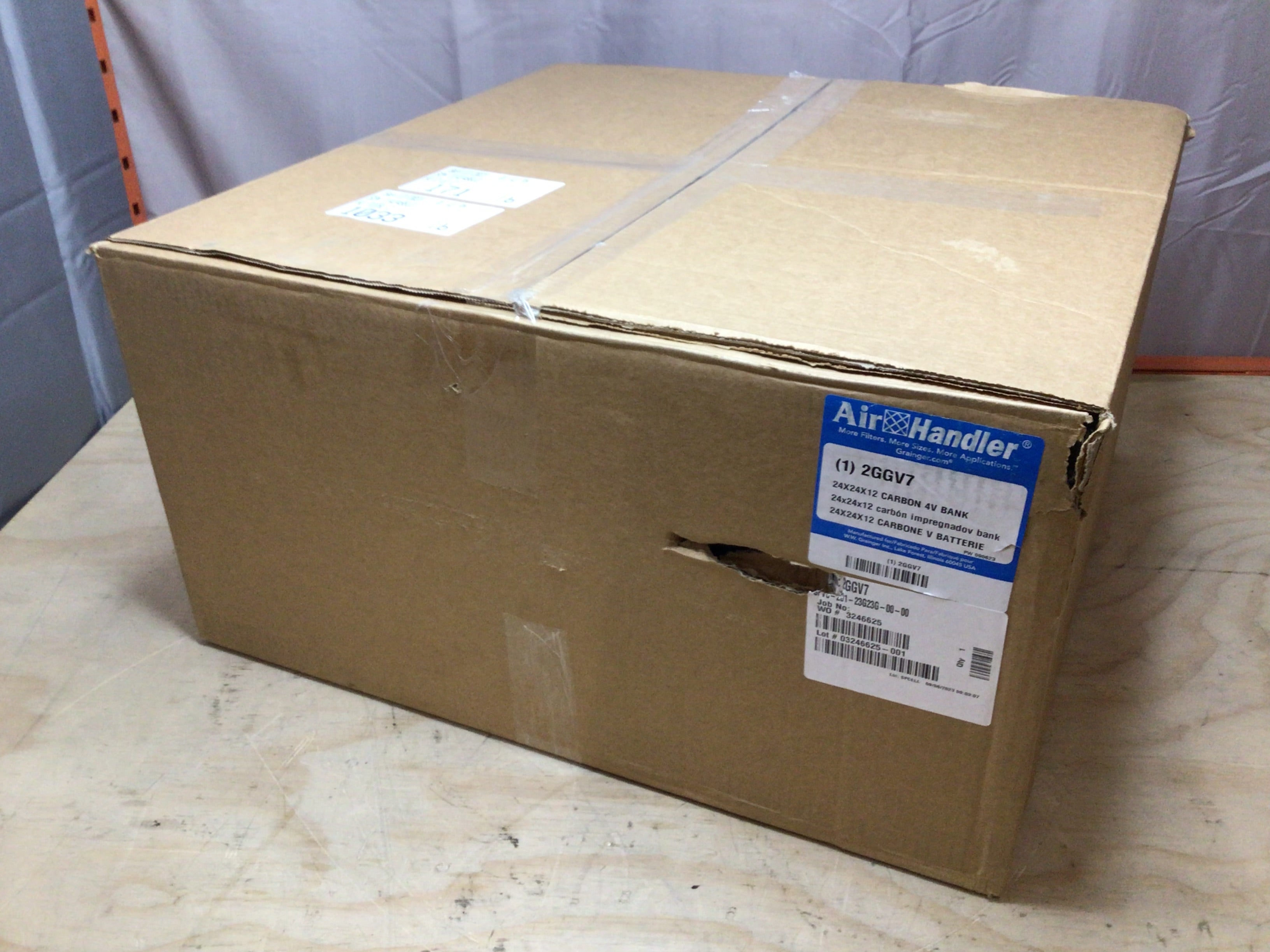 AIR HANDLER 2GGV7 Odor Removal V-Bank Air Filter,24x24x12 (8131610804462)