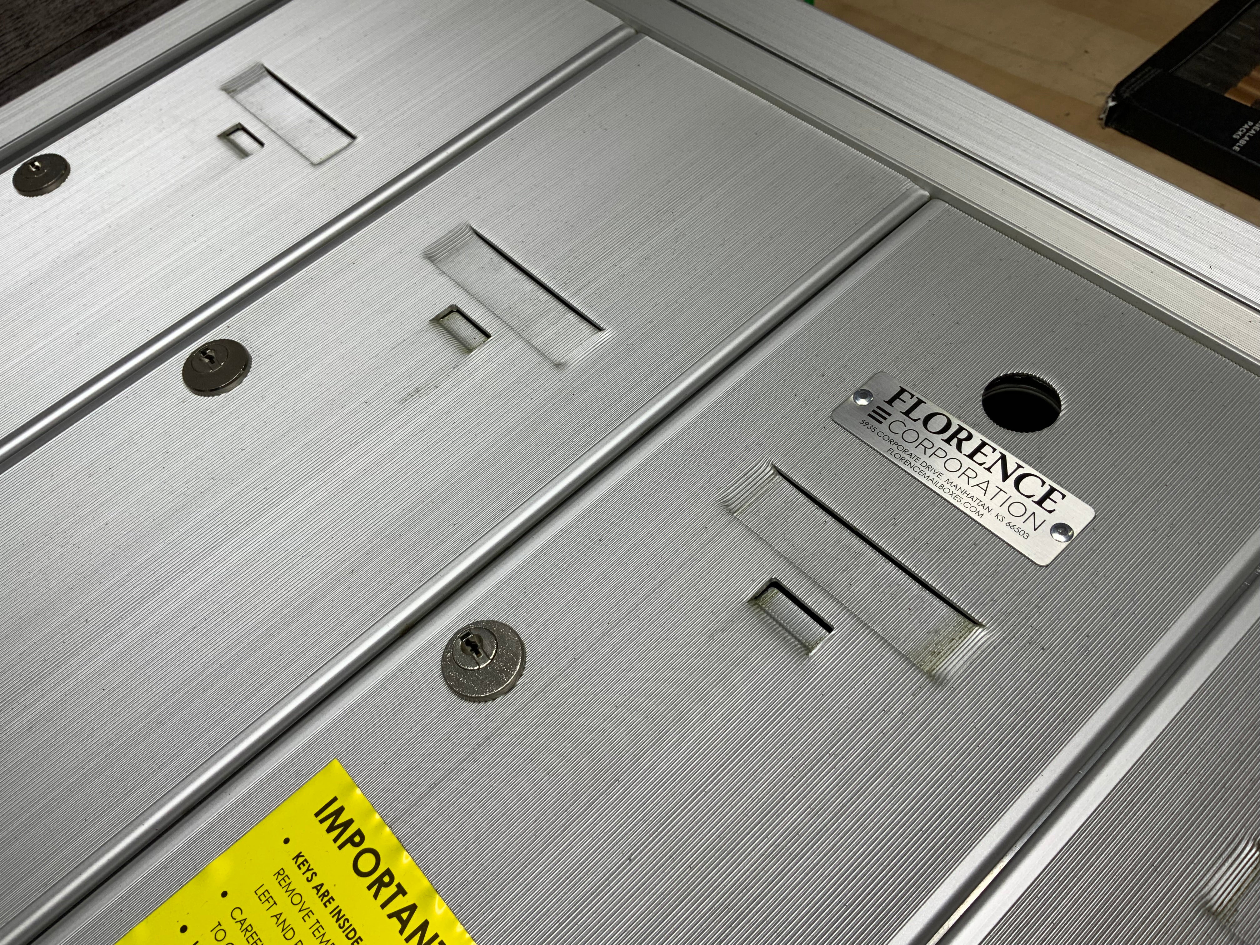 AF Florence Vertical Recessed Mount 5 Door Mailbox (12505HA) (8189490135278)