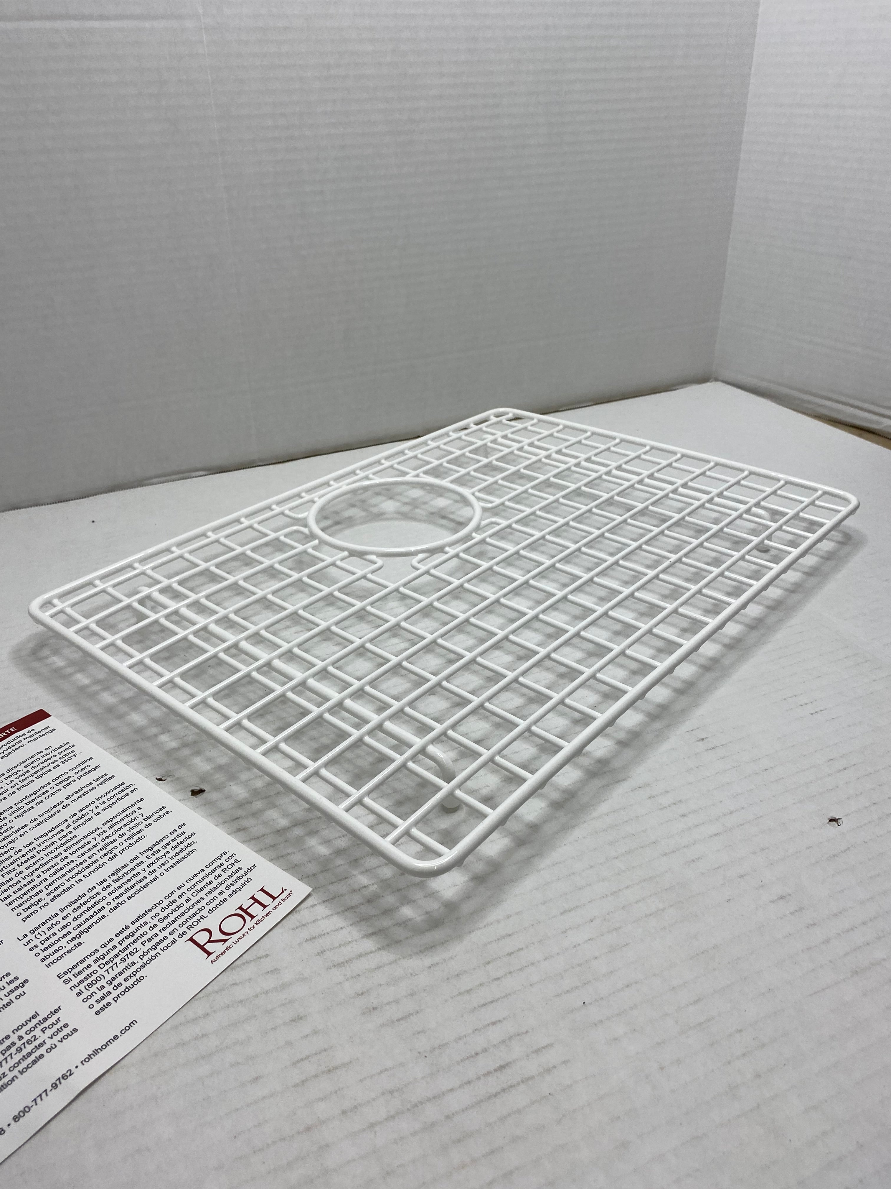 Rohl WSG6347WH Wire Sink Grids, 18-5/8-Inch by 13-1/8-Inch, White *OPEN BOX* (8216585699566)