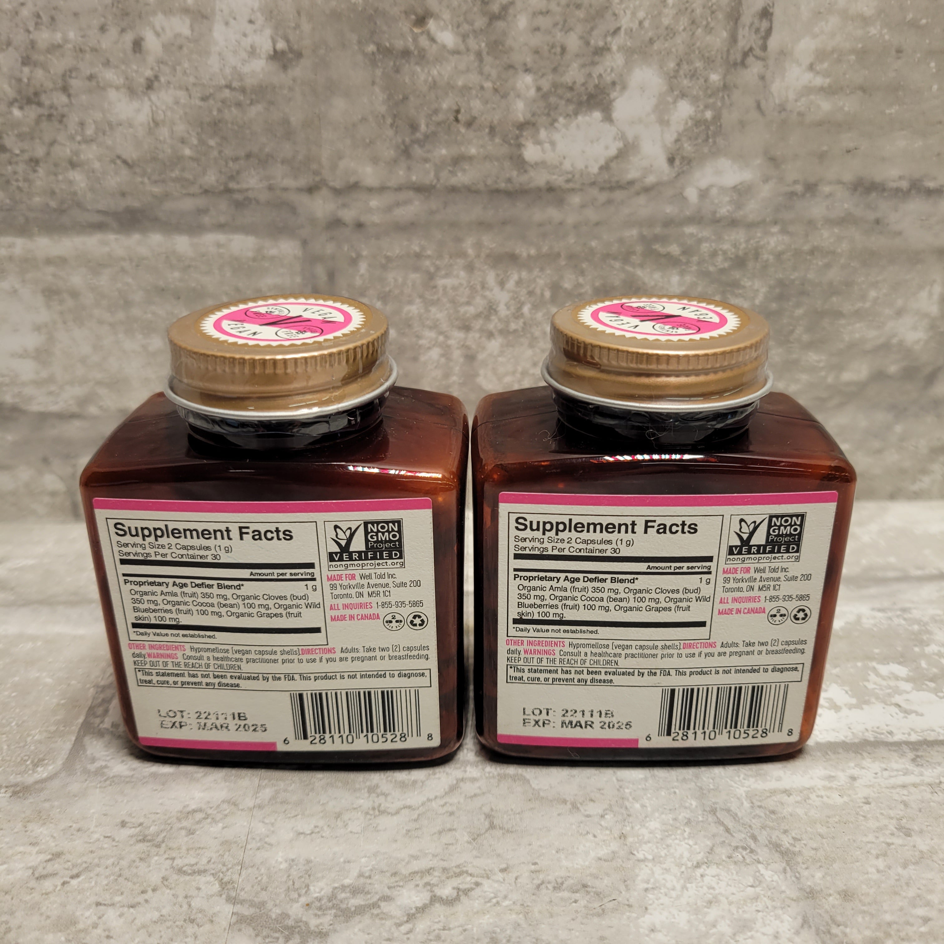 Well Told Health Age Defier With Antioxidants 60 Capsules, 2 pack, 3/2025 (8109017399534)