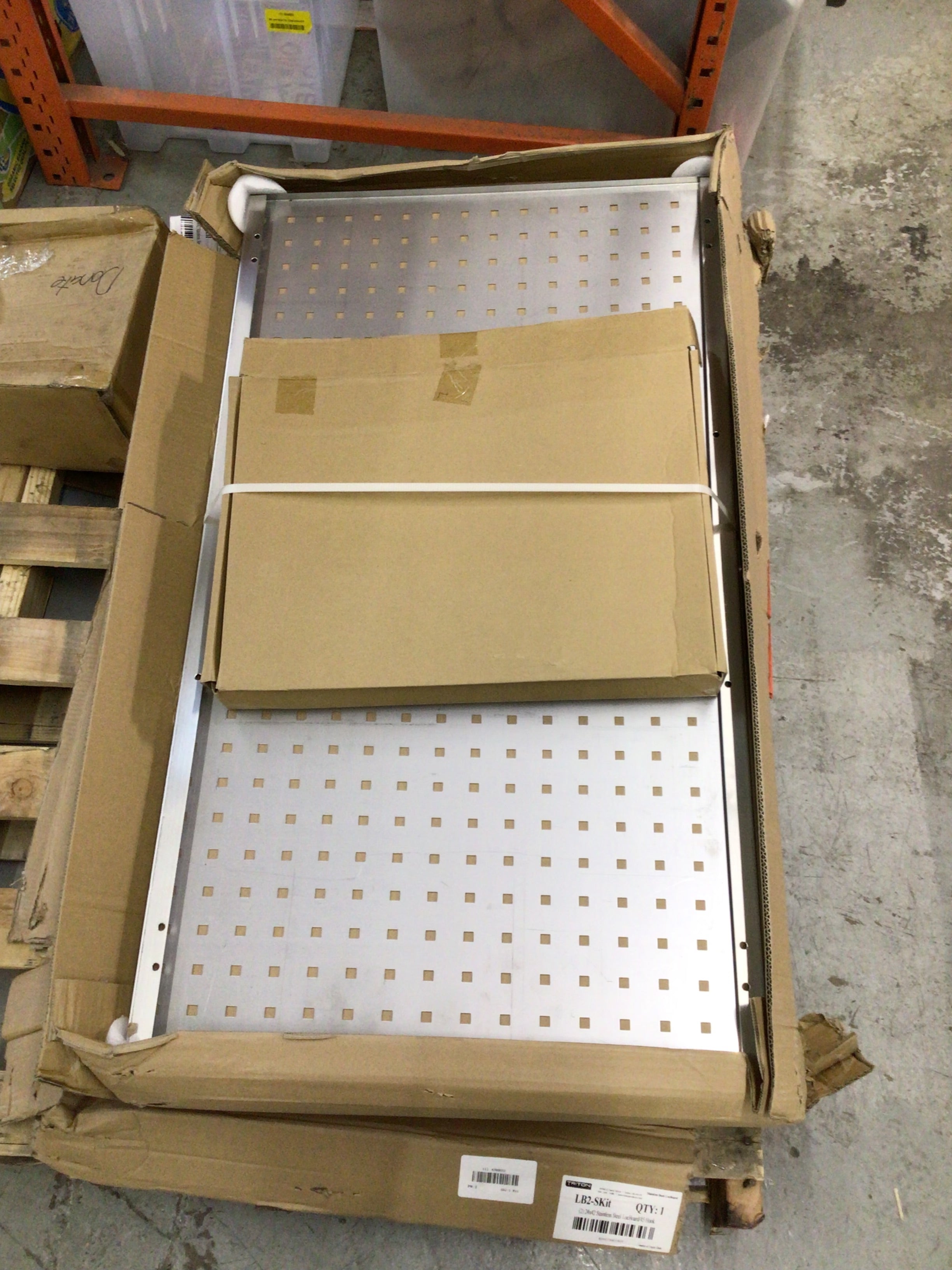 Triton LocBoard Square Hole Steel Pegboards 24 Inch x 42 1/2  Pack of 2*OPENBOX* (8216643862766)