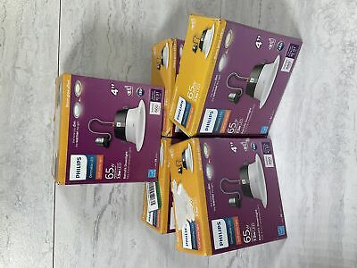 (Lot of 5) Philips Warm Glow 4 In. Retrofit White LED Recessed Light Kit (6922734174391)