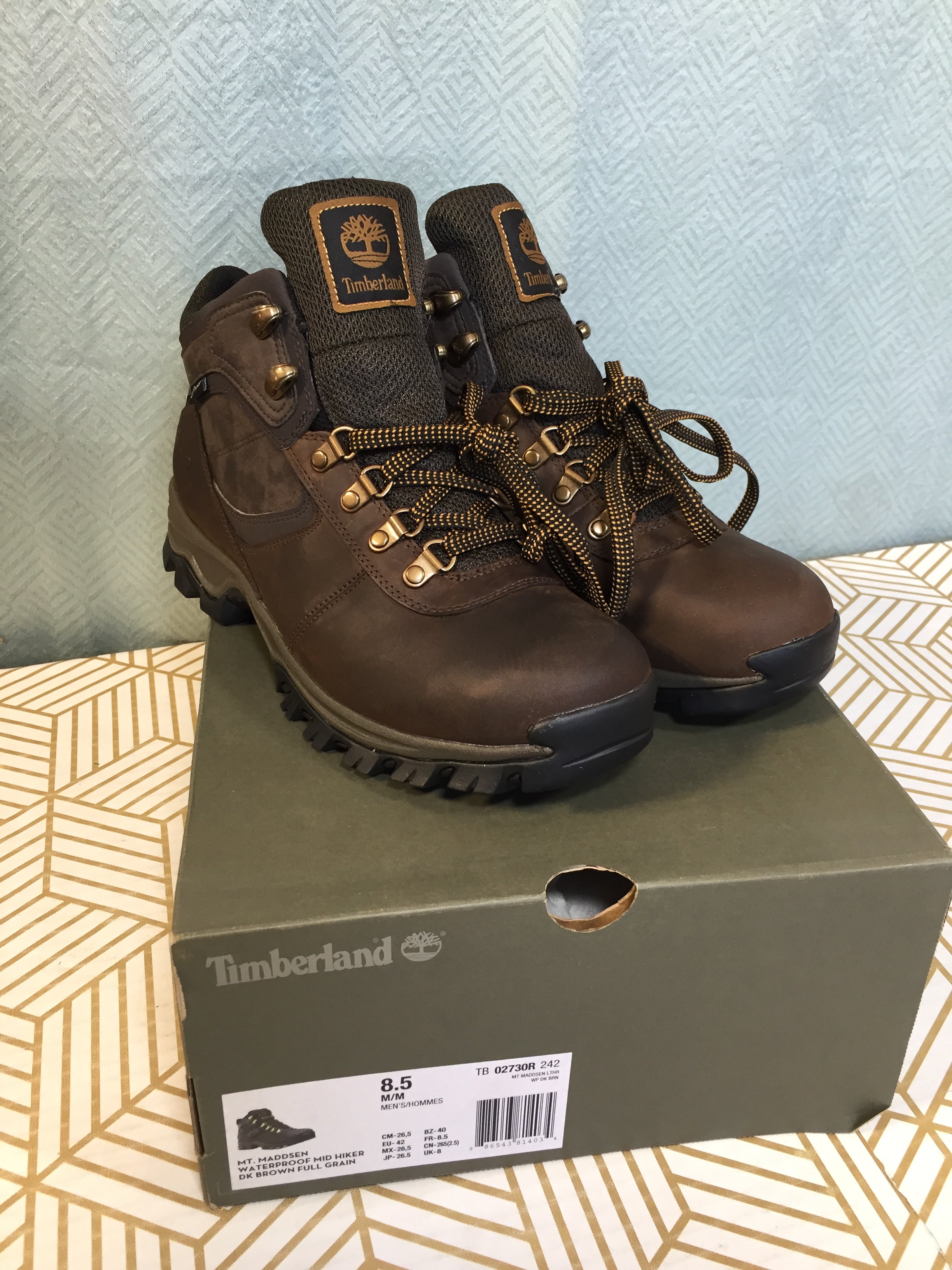 Timberland Men's Anti-Fatigue Hiking Waterproof Leather Mt. Maddsen Boot 8.5 M/M (7899127415022)