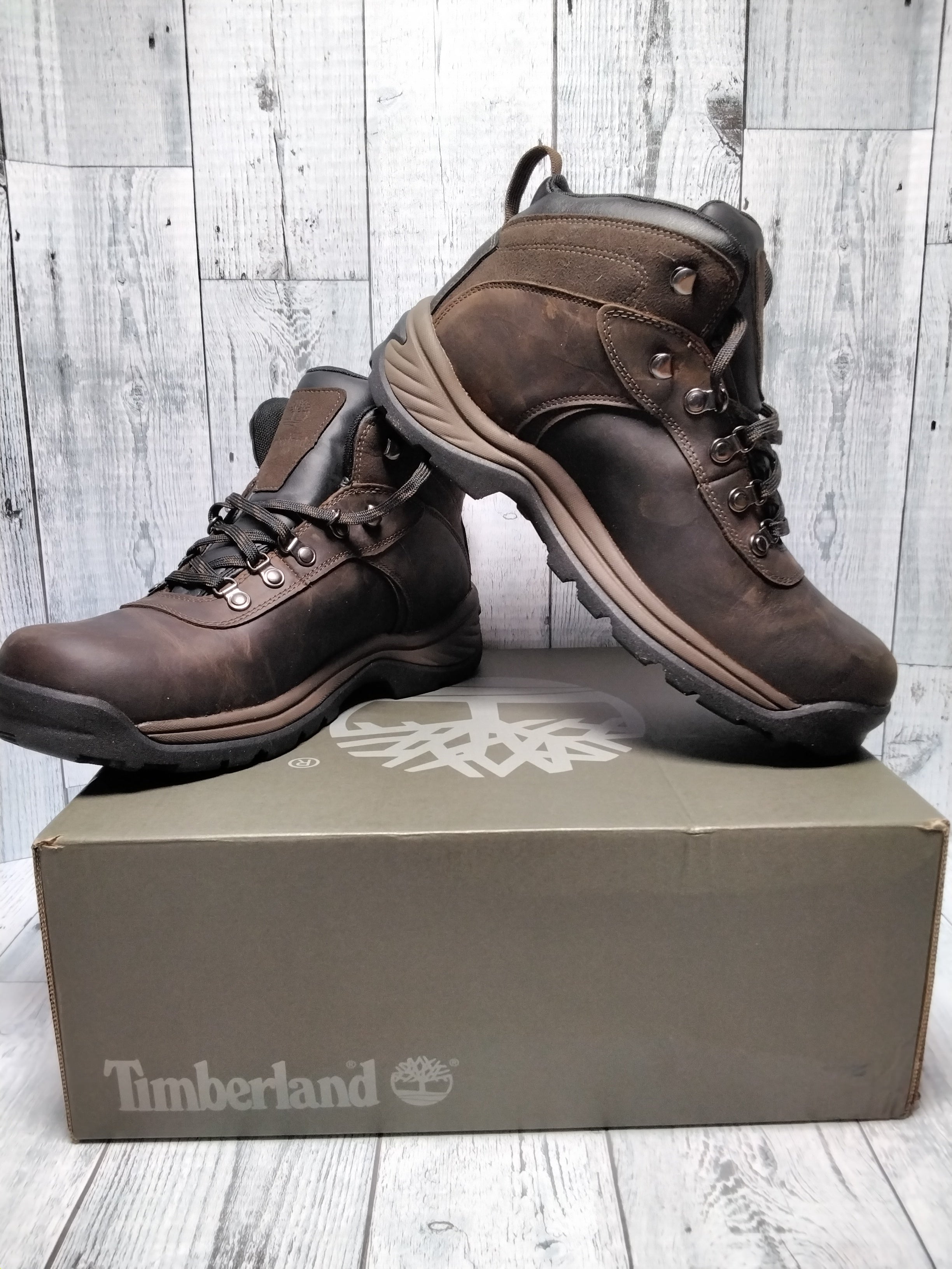 Timberland Men's Flume Mid Waterproof Hiking Boot Sz 10.5W *Excellent Condition* (7836425257198)