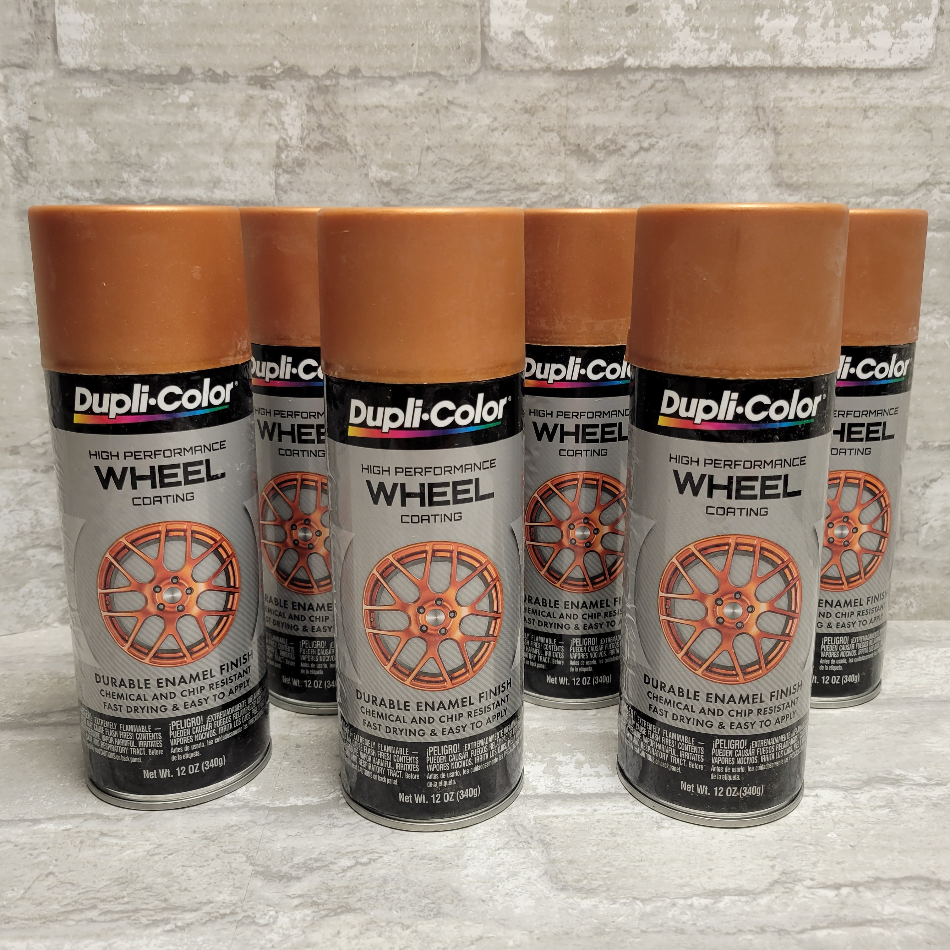 Dupli-Color HWP110 High Performance Wheel Paint Copper 12oz, Lot of 6 (8109593526510)