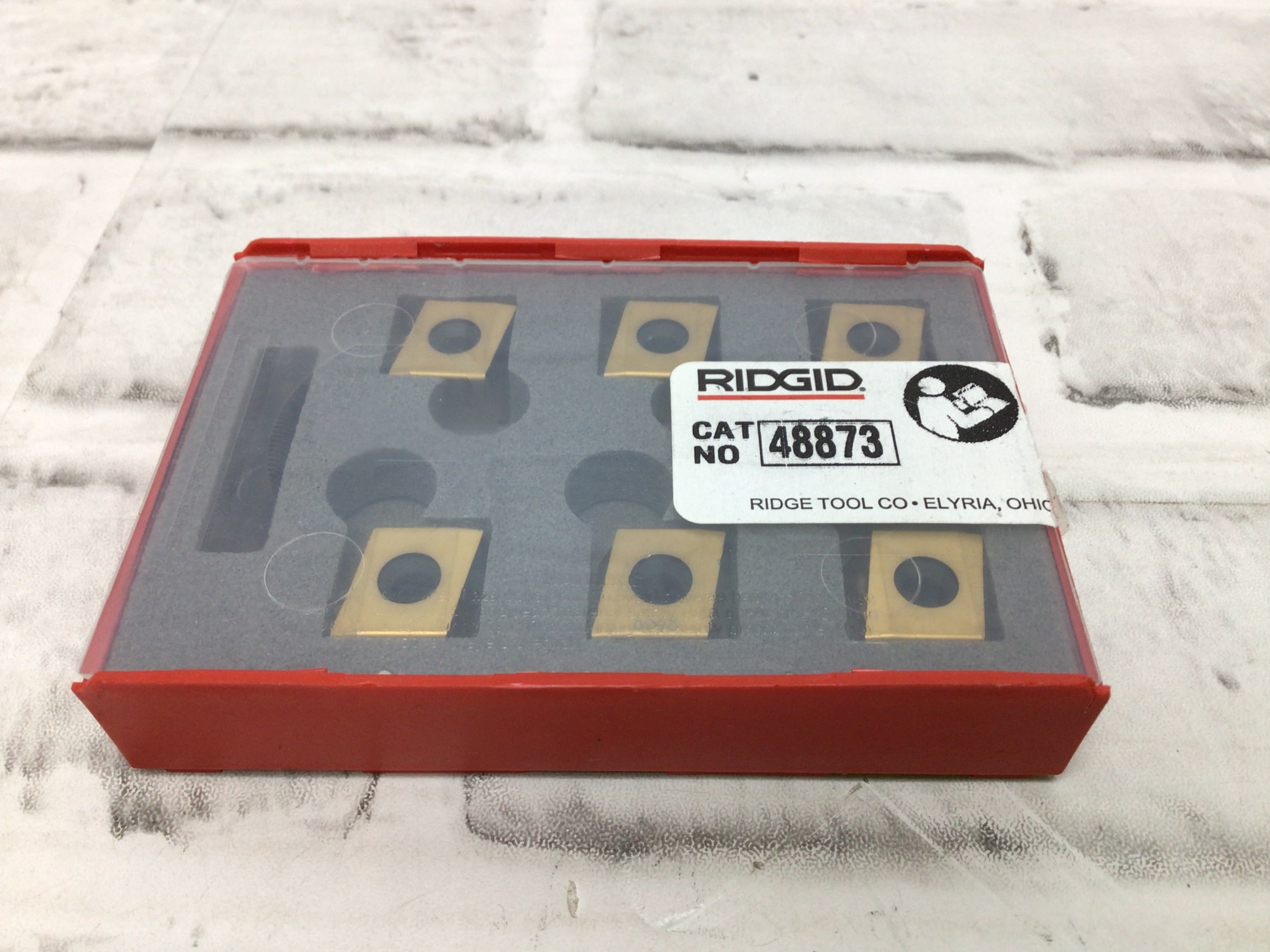 RIDGID 48873 B-500 Replacement Beveller Inserts, Pack of 6 Inserts (8174777237742)