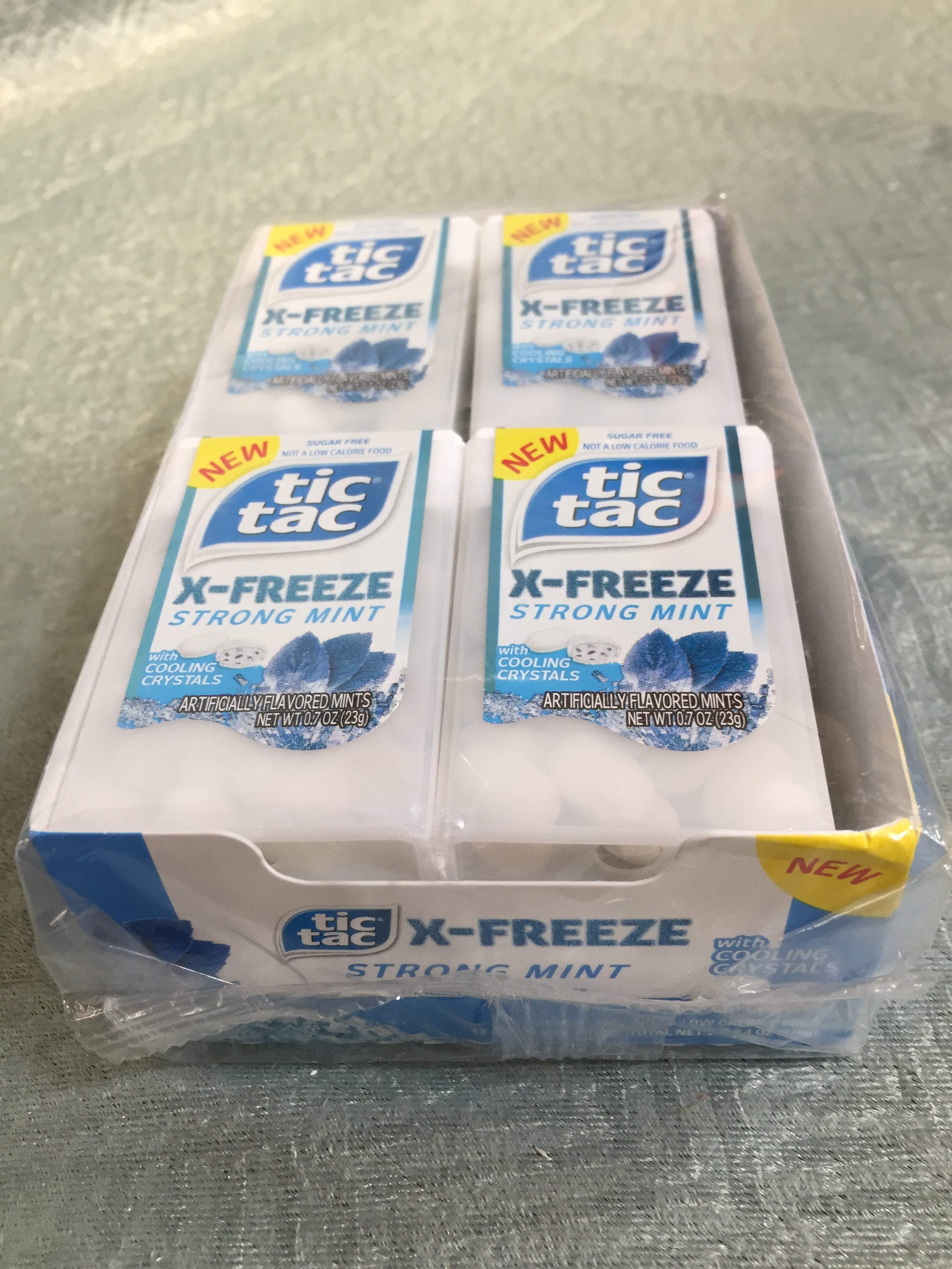Tic Tac X-FREEZE Sugar Free Breath Mints, Strong Mint, 0.7 oz (Pack of 12) (7567377432814)