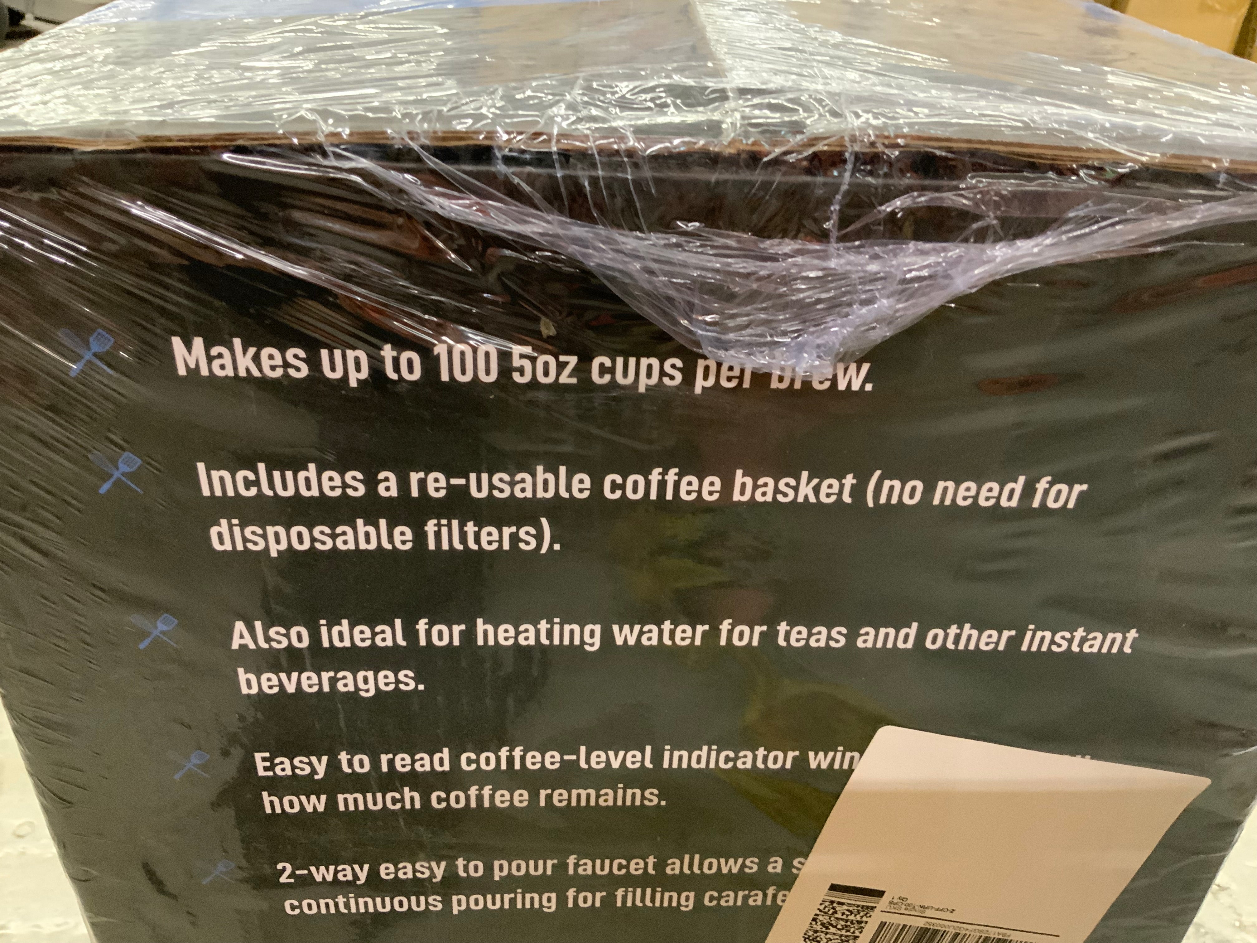 Zulay Premium 100 Cup Commercial Coffee Urn - Stainless Steel Large (8100084449518)