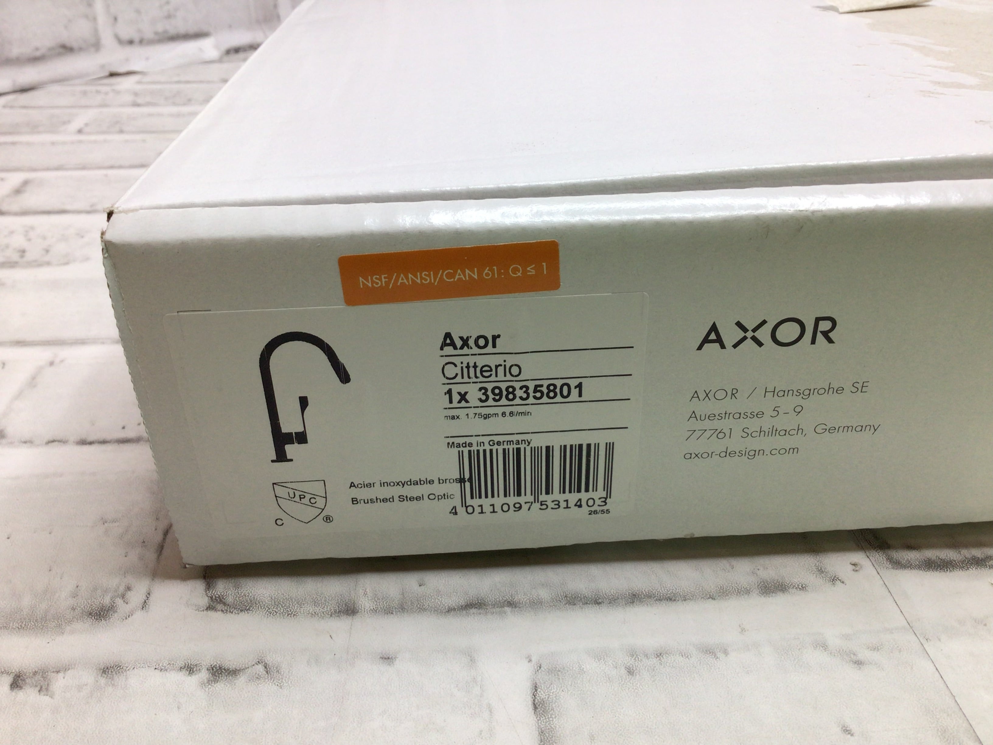 Axor 39835801 Citterio Pull-Down Kitchen Faucet with High-Arc Spout *OPEN BOX* (8126560829678)