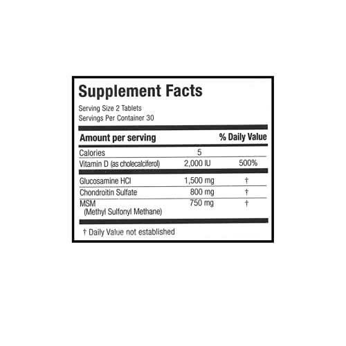 XRAY Triple Action Joint Health Supplement with Vitamin D, White, 60 Count (7567424651502)