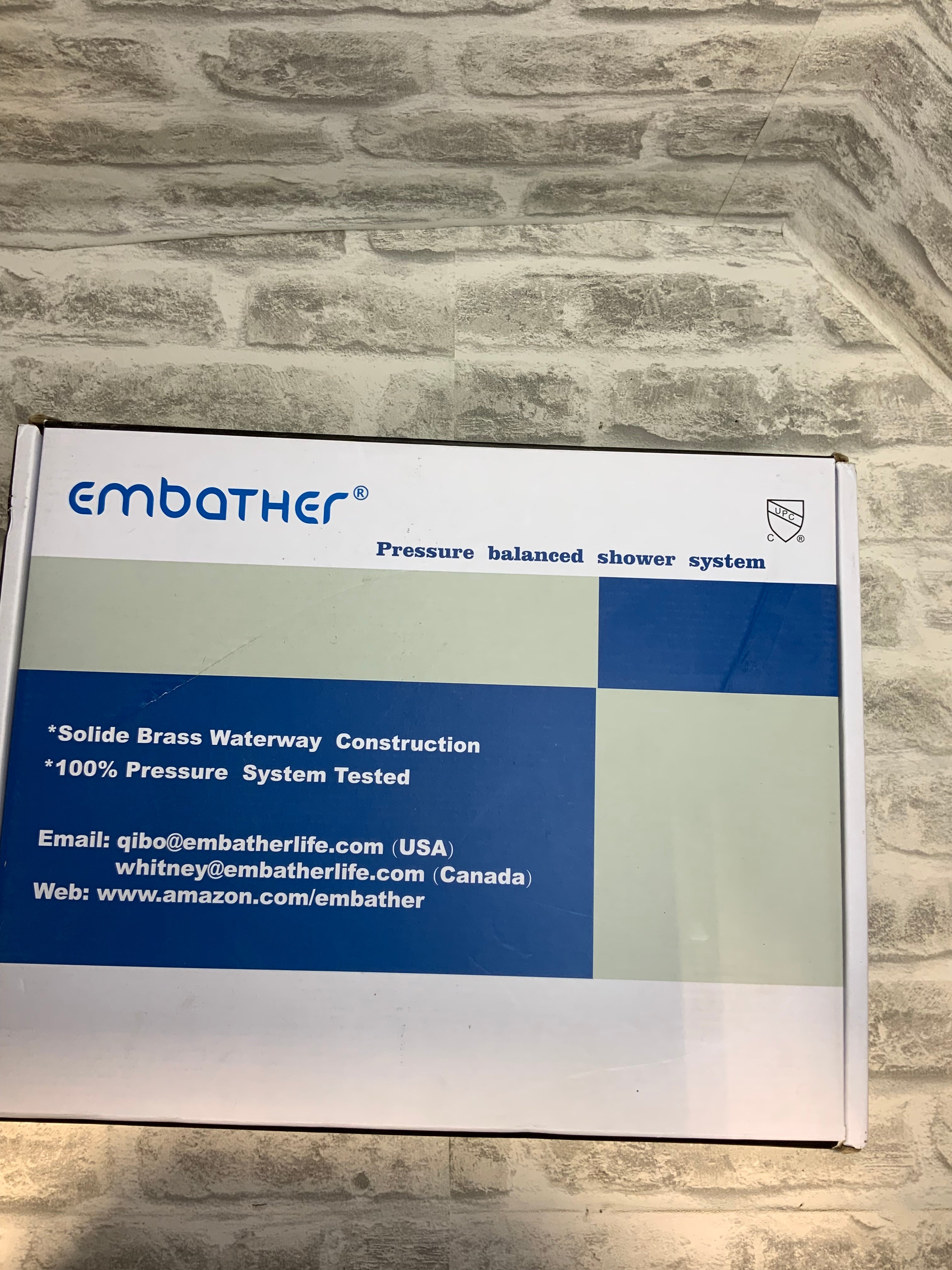 EMBATHER Shower System Brushed Nickel Shower Faucet Set for Bathroom