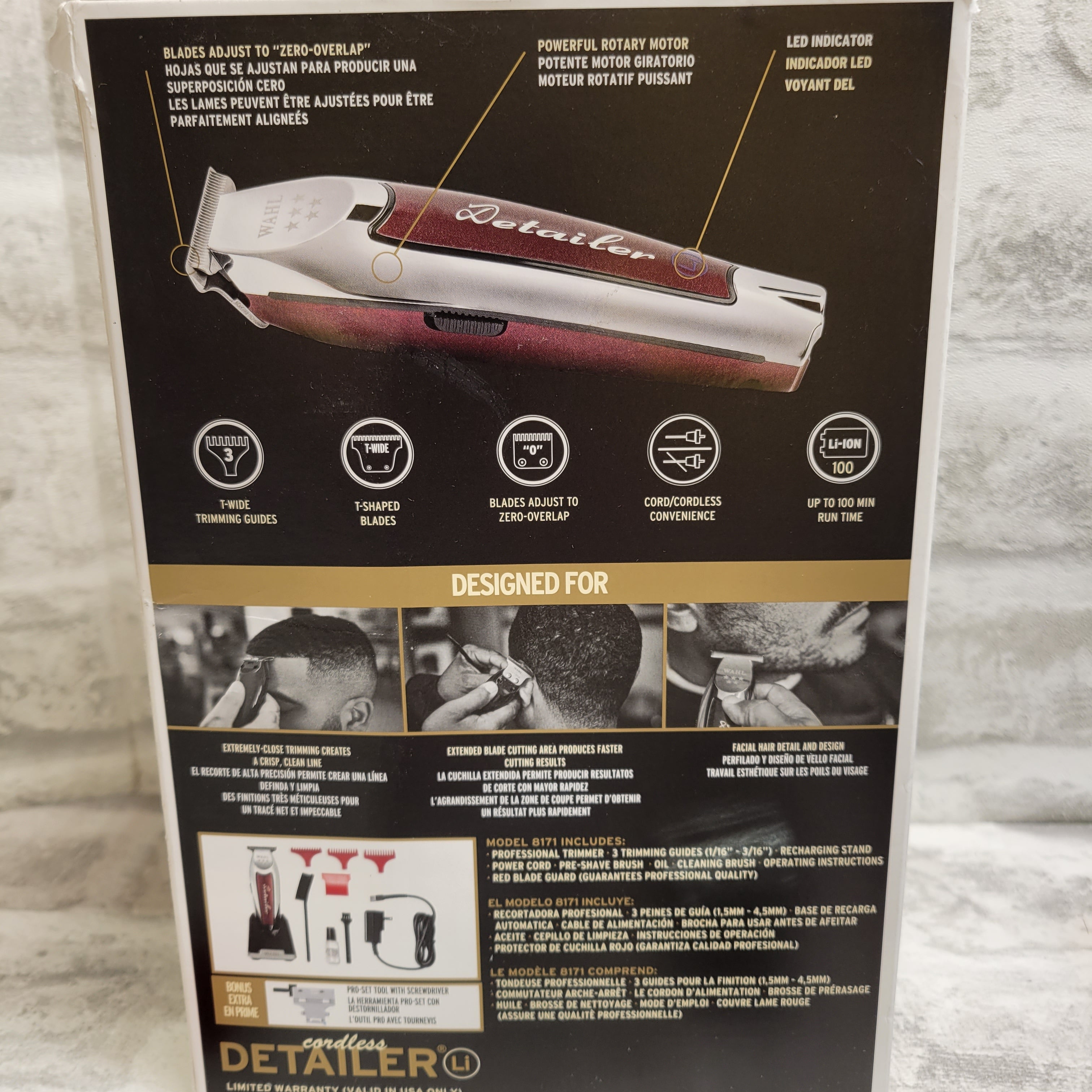 Wahl Professional - Cordless Detailer Li Extremely Close Trimming Model 8171 (7575046815982)