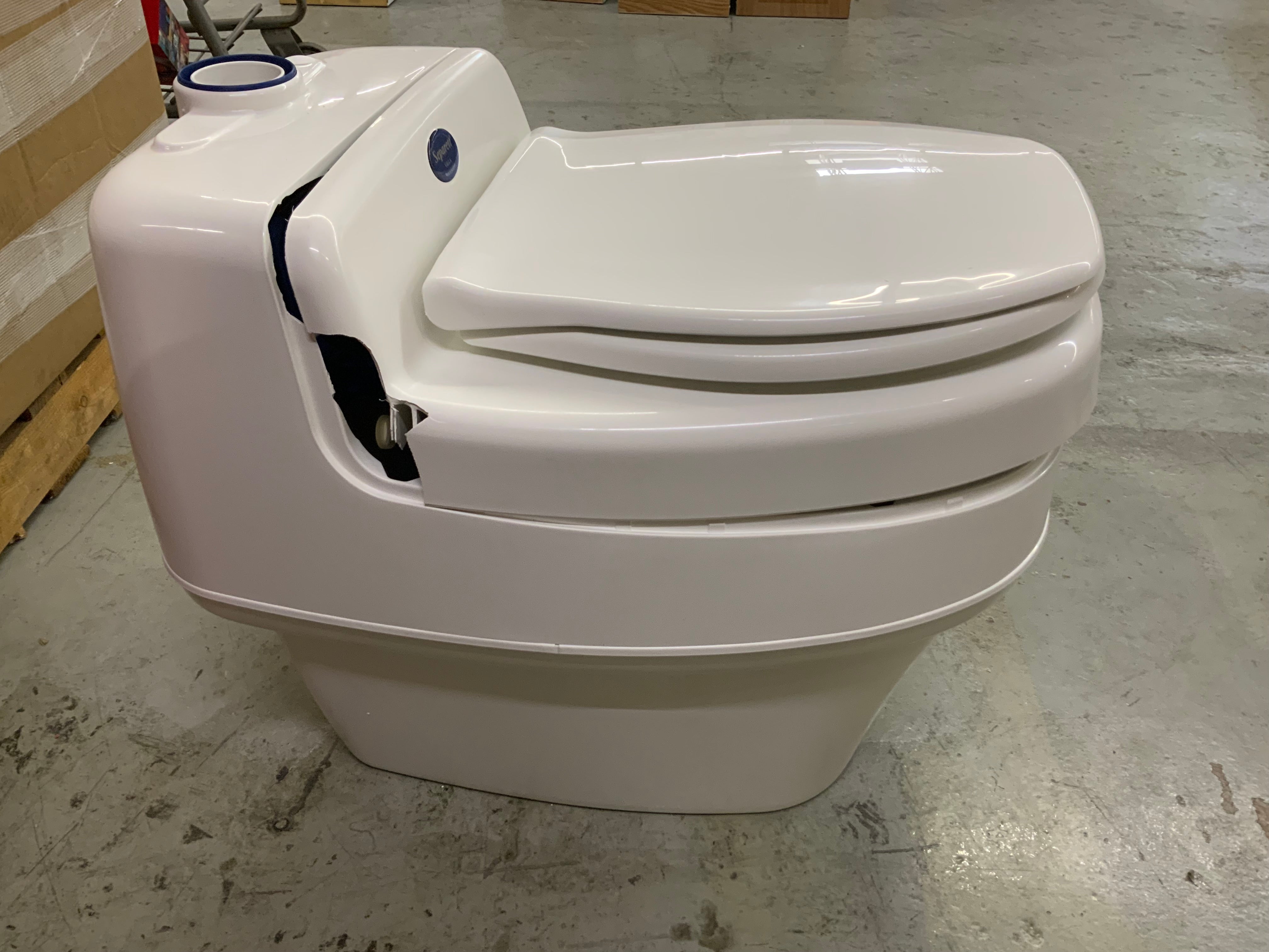 Separett Villa 9215 AC/DC Portable Waterless Toilet Assembly (White) *FOR PARTS* (8079200714990)