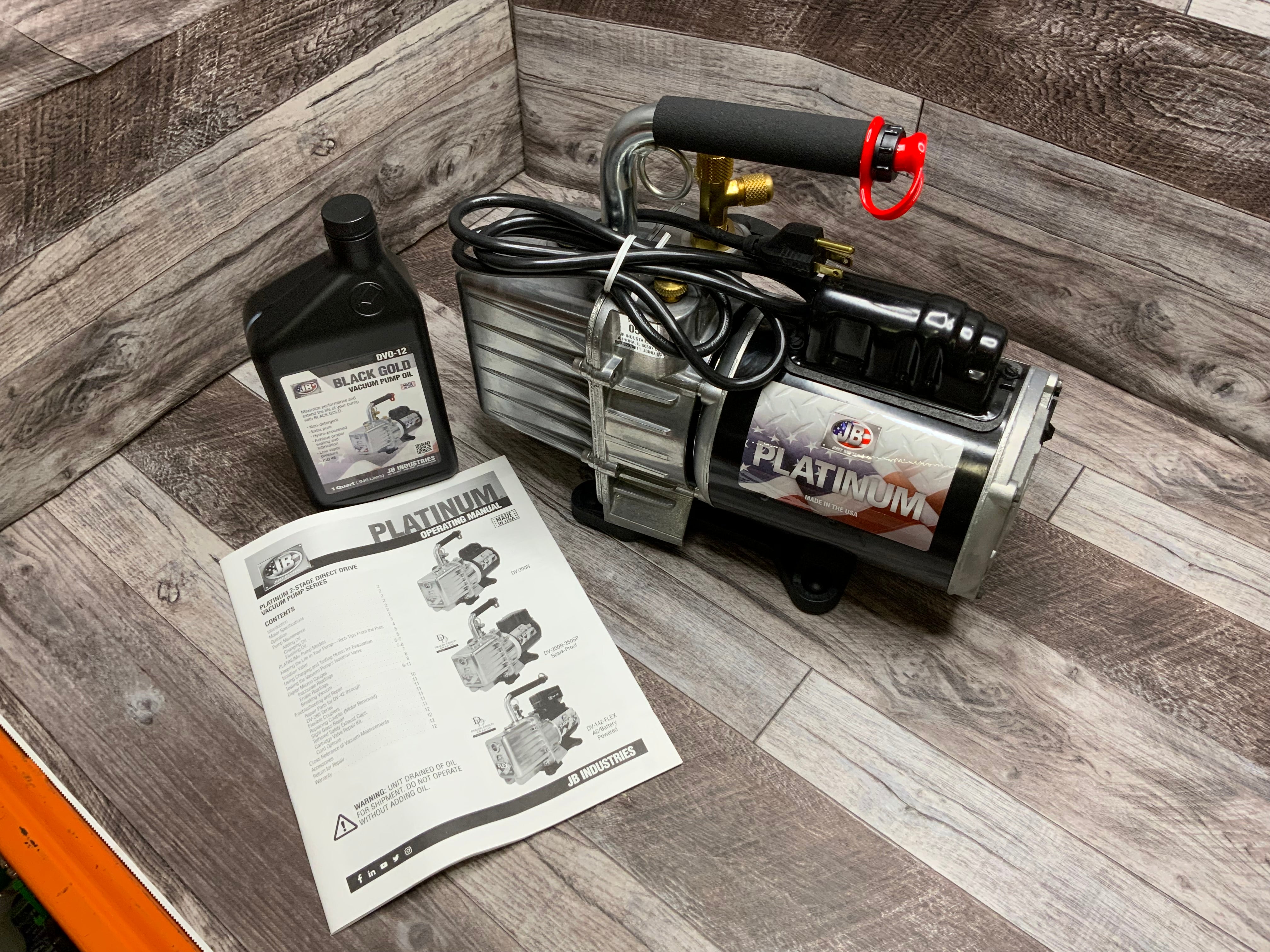 JB Industries DV200N 7 CFM 2 Stage Platinum Vacuum Pump