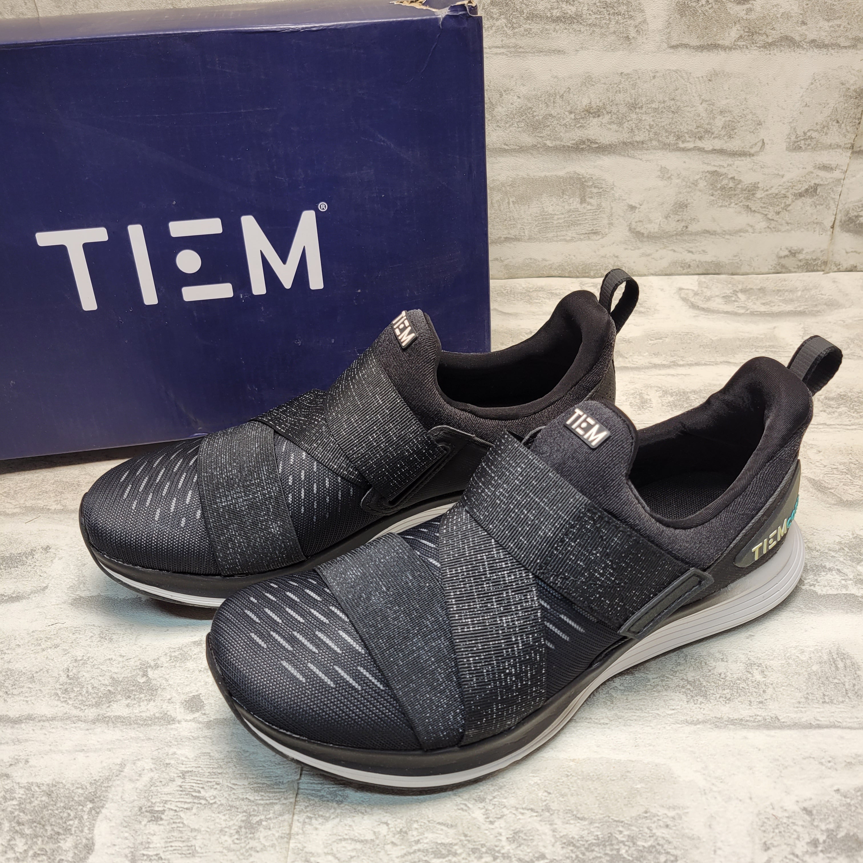 TIEM Latus Studio Fitness Cross-Training Sneaker (8, Jet Black) (7876402118894)