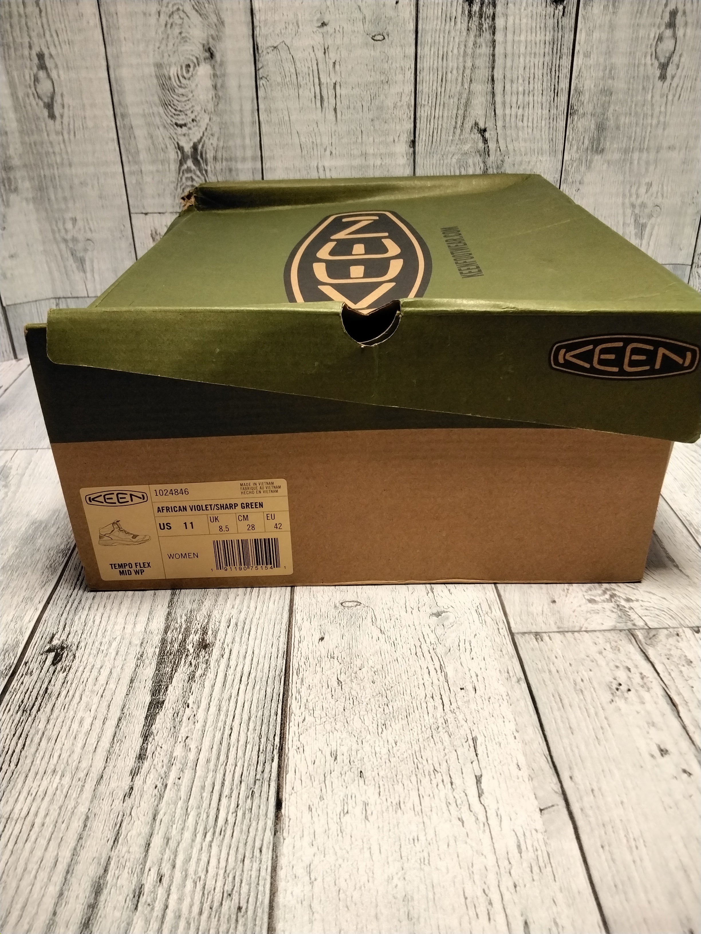 KEEN Women's Tempo Flex Mid Height Waterproof Hiking Boot African Violet Sz 11 (7761657921774)