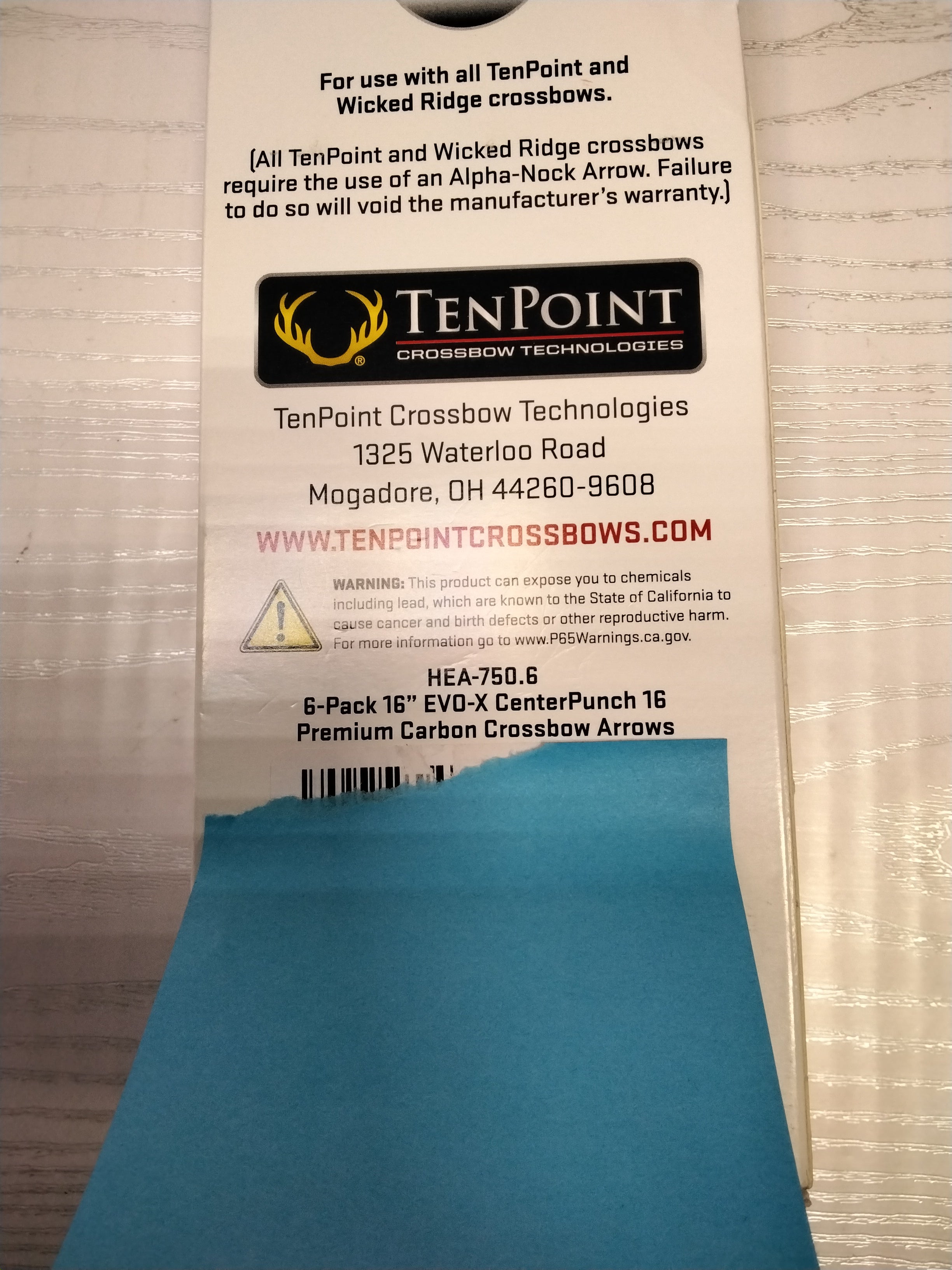 TenPoint EVO-X CenterPunch Carbon Arrows, 16