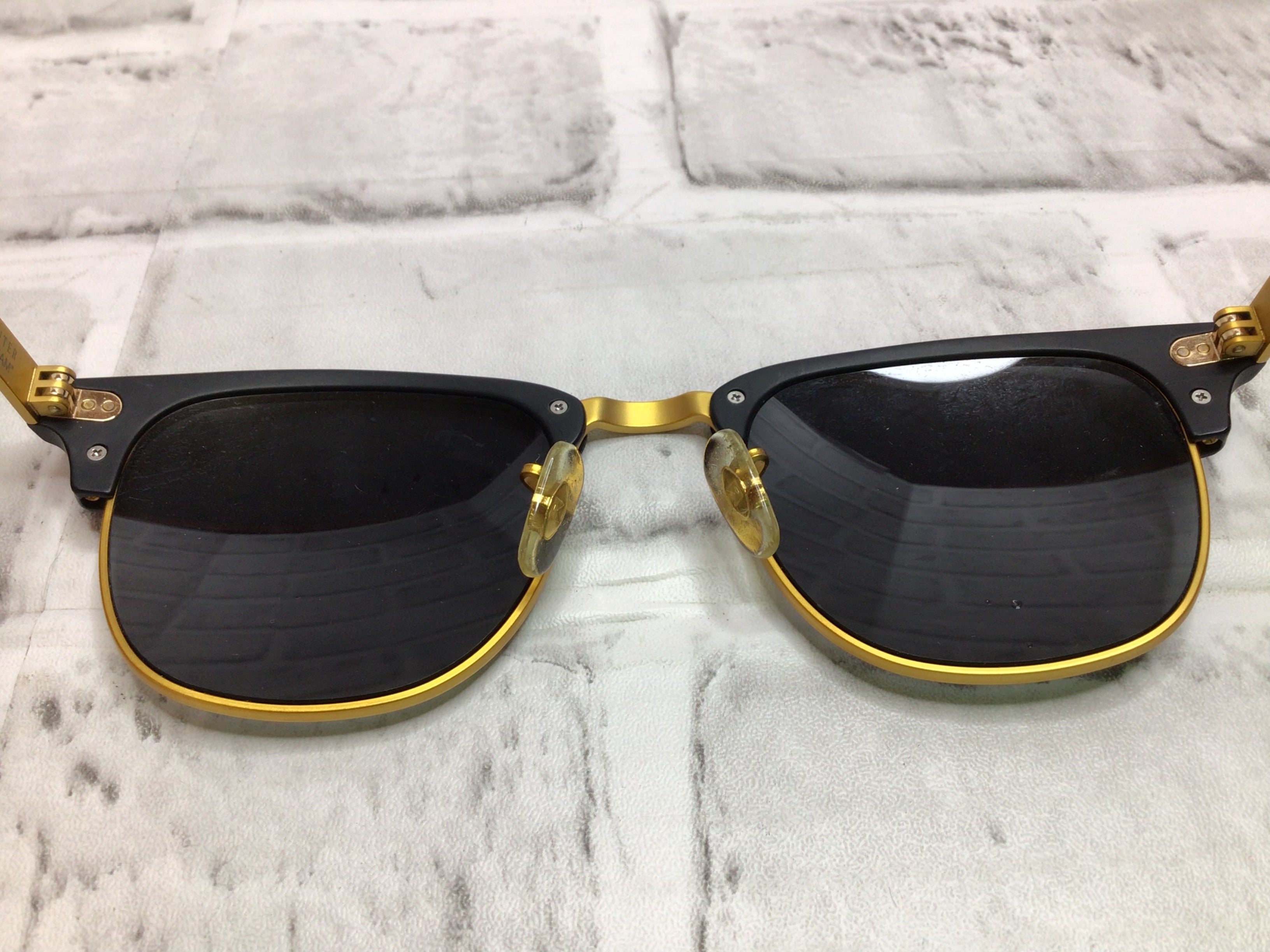 William Painter The Empire Gold Mens Sunglasses **RIGHT EYE LENS DAMAGE** (8079656288494)