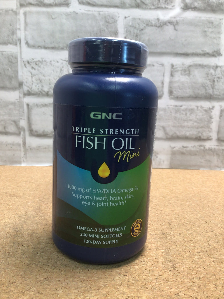 GNC Triple Strength Fish Oil Mini's Omega3 Heart, Brain 240 Mini S