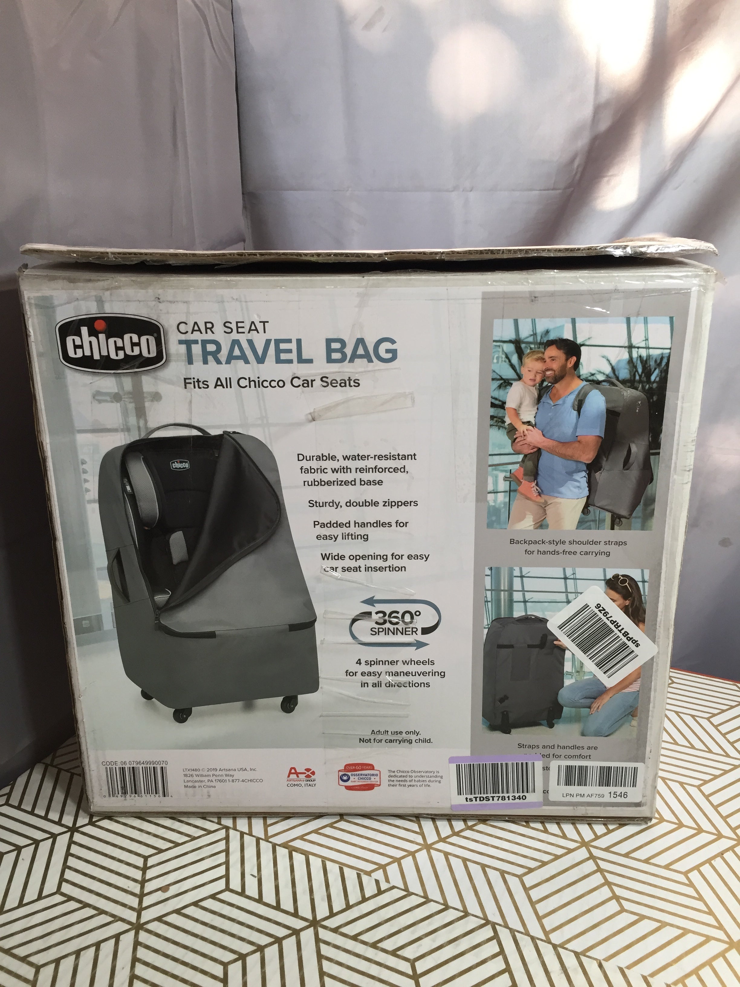 Chicco Car Seat Travel Bag - Anthracite | Grey | FREE SHIPPING (8075819385070)