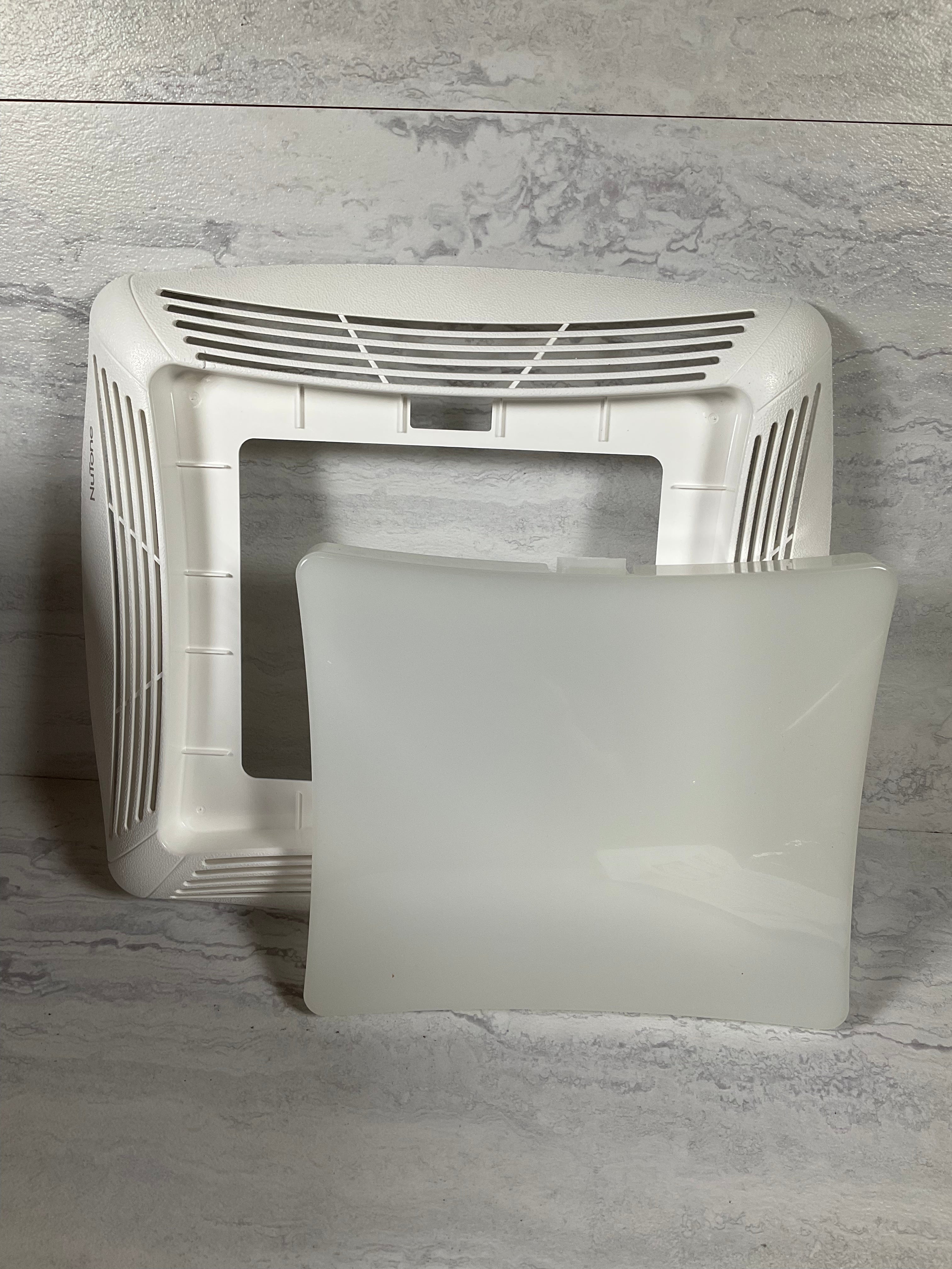 Nutone 763N BROAN Ventilation Fan with Light, Galvanized Steel, White