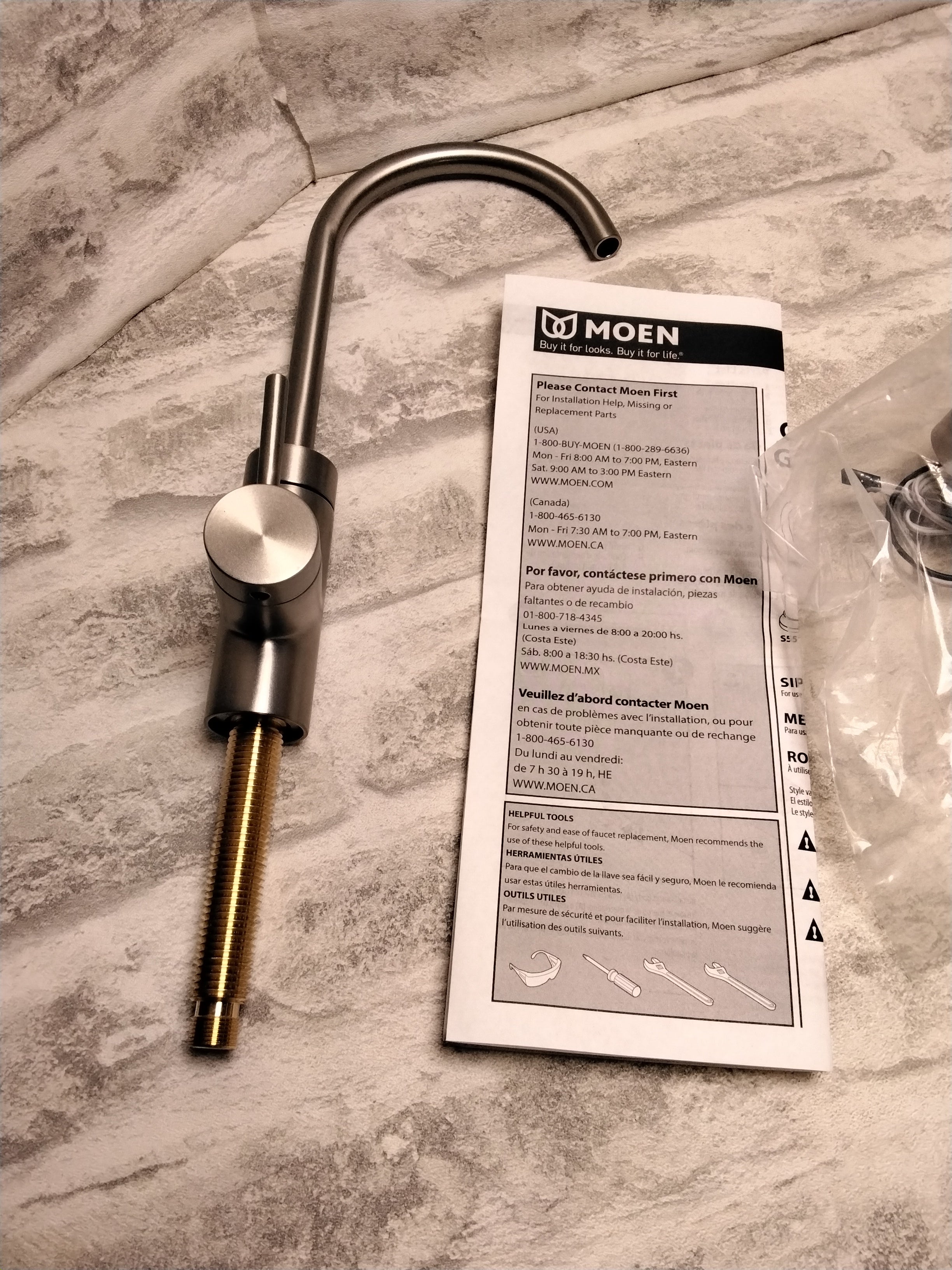*APPEARS NEW* Moen Sip Modern Cold Water Kitchen Beverage Faucet (7654782304494)