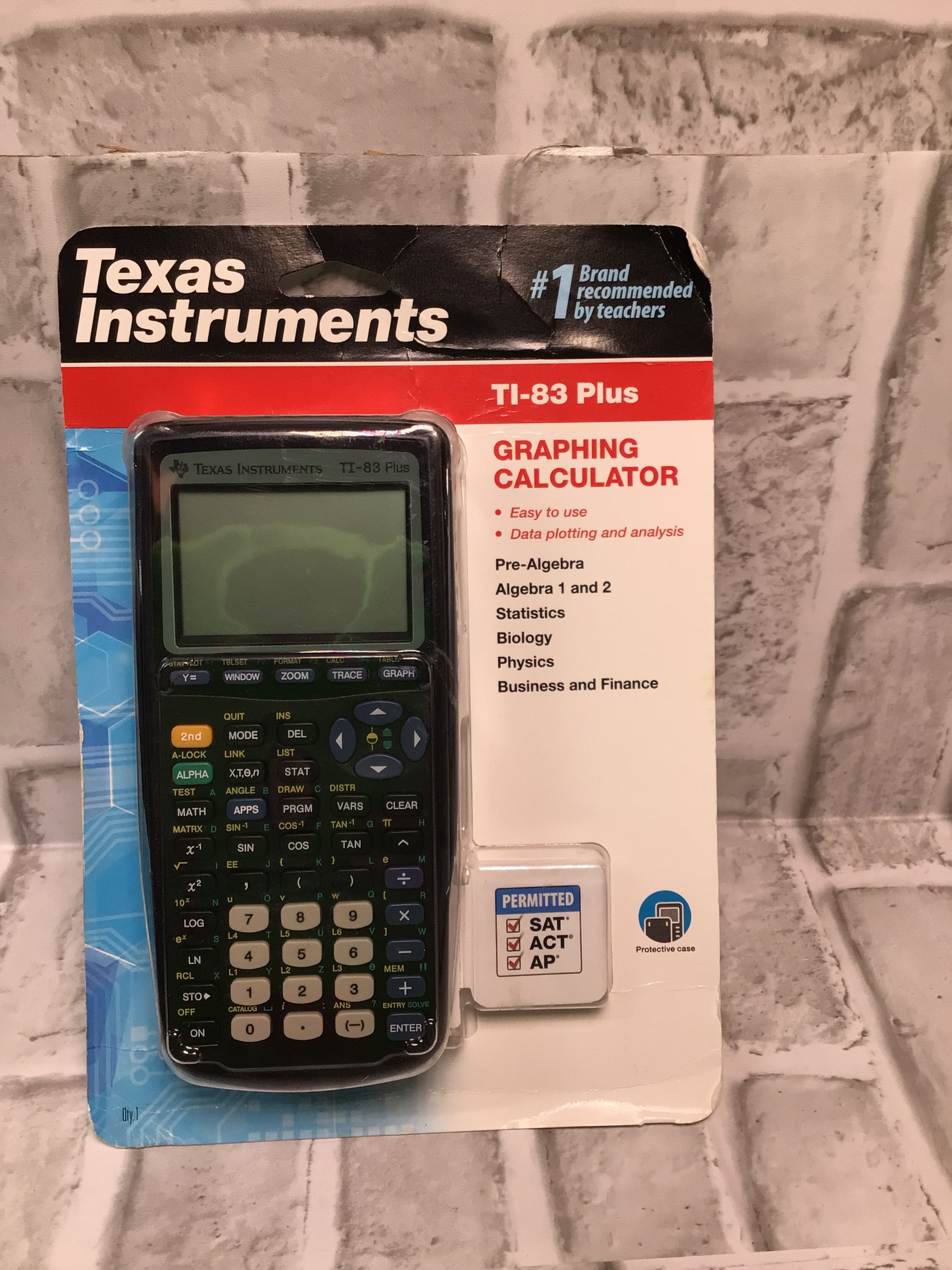 Texas Instruments TI83PLUS TI-83Plus Programmable Graphing Calculator, 10-Digit (7877068325102)