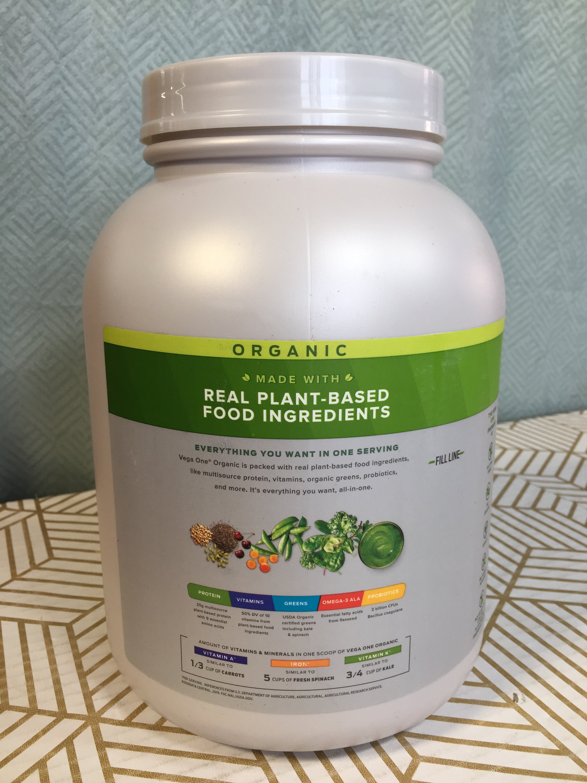 Vega Organic All-in-One Vegan Protein Powder Chocolate (42 Servings) Superfood (7928458576110)