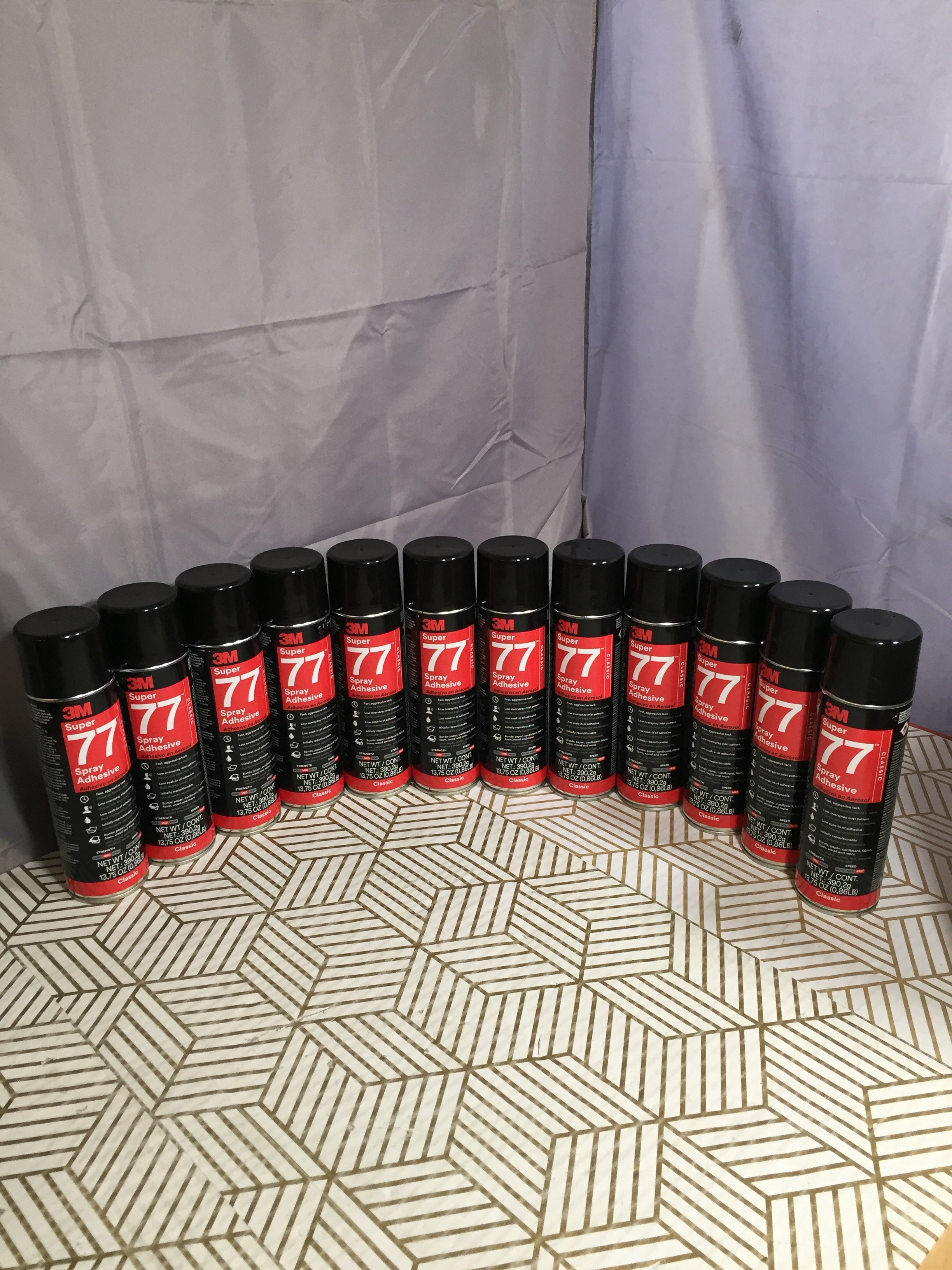 3M SUPER 77 Spray Adhesive Classic | 12 CANS | **EXPIRED** (8190647501038)