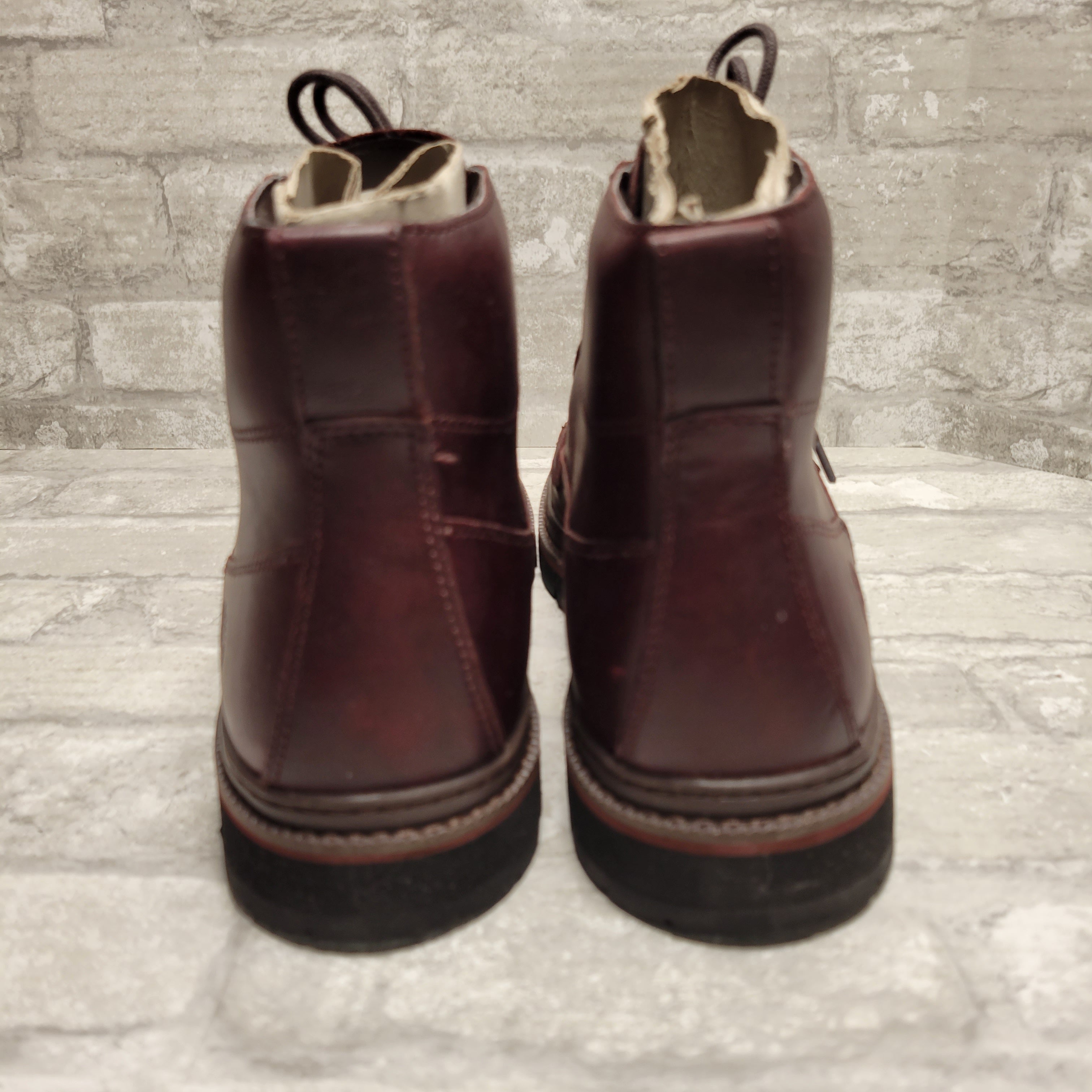 Timberland Port Union Waterproof Moc Toe Burgundy Boot A28ZZ, Men's Size 9.5 (8069367726318)