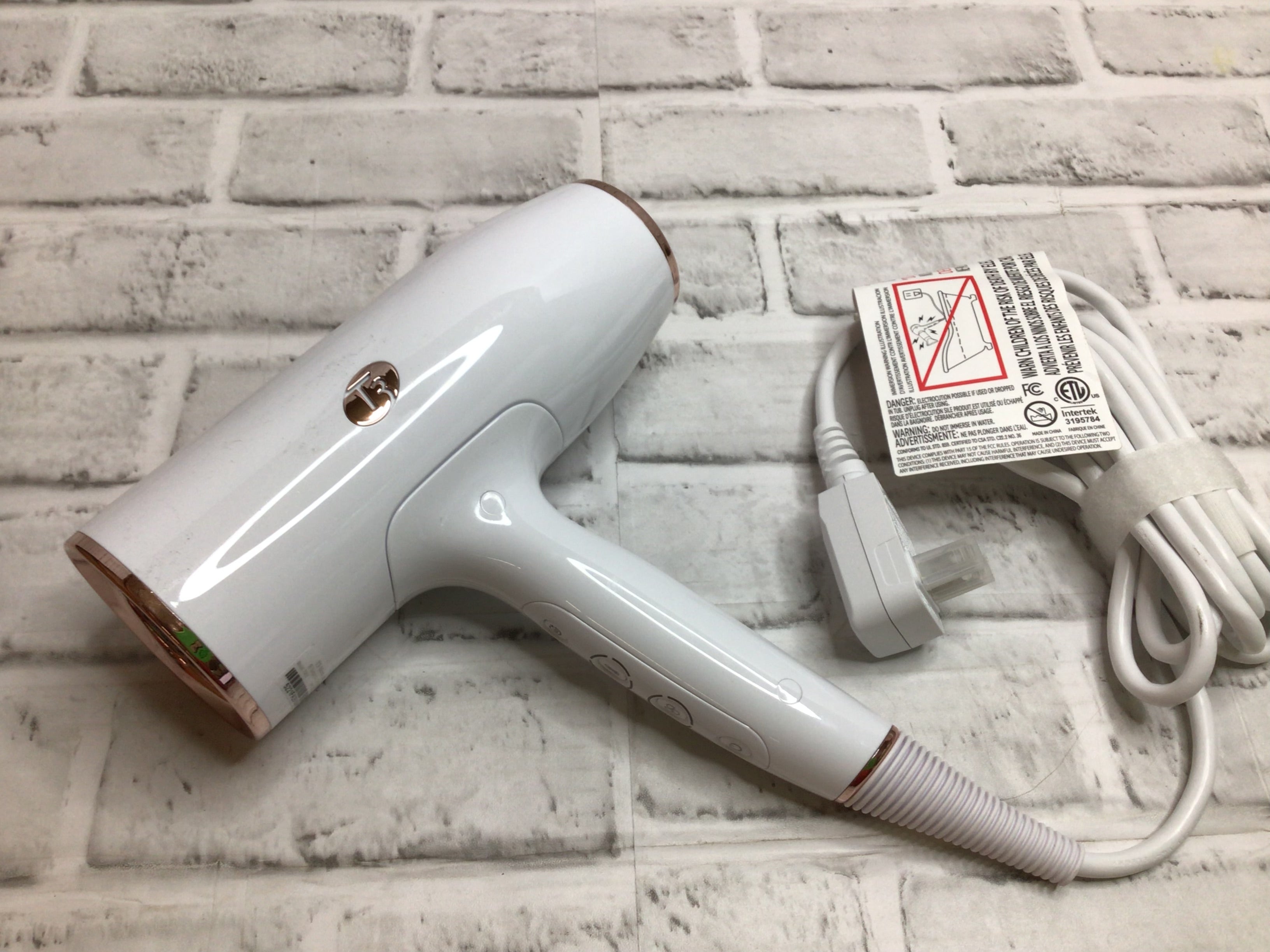 T3 AireLuxe Ionic Professional Blow Hair Dryer White (8087174054126)