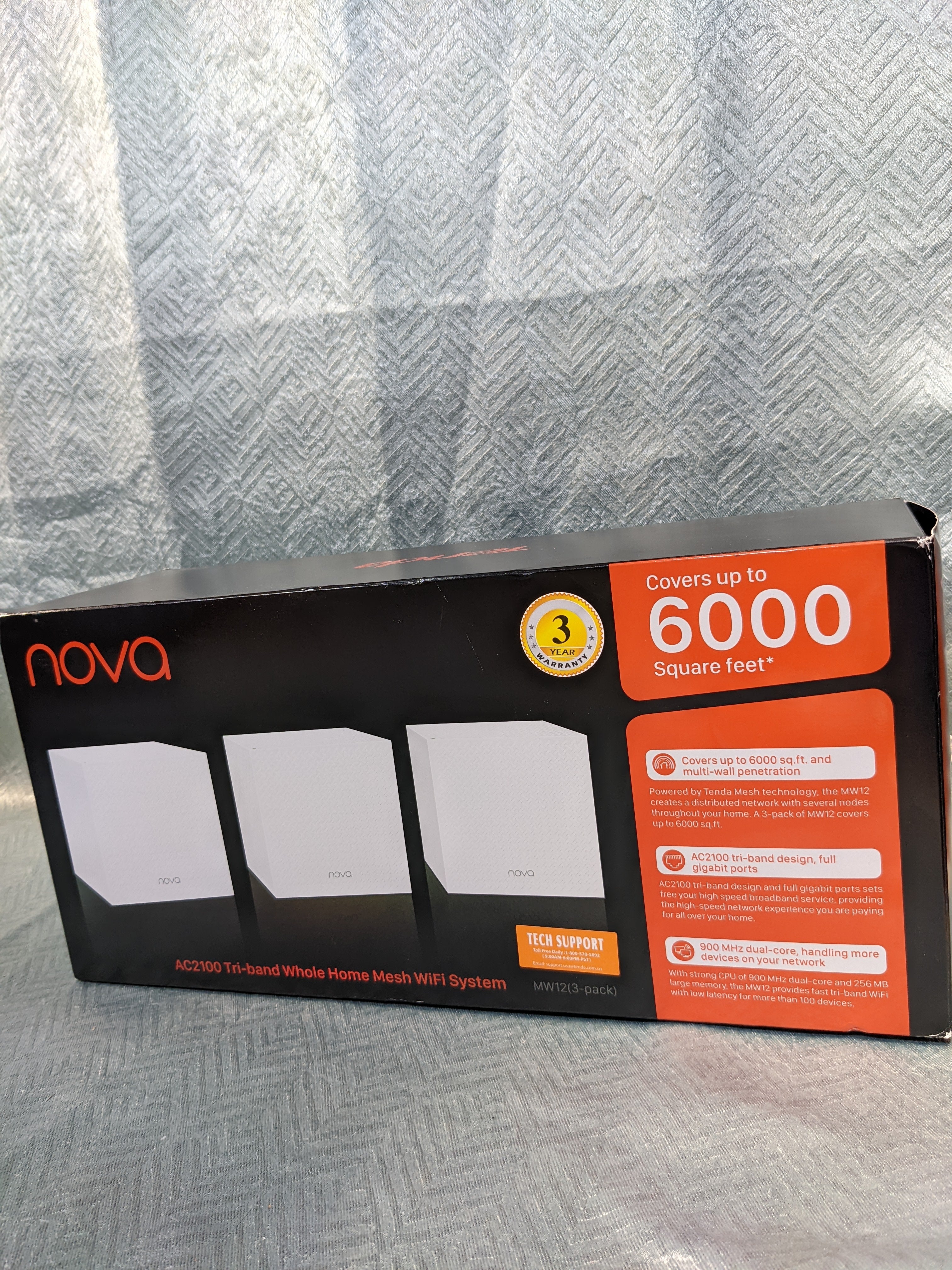 Tenda NOVA Whole Home Mesh Wi-Fi System, Tri-Band AC2100 Router/Extender Replacement, 100+ Devices (7555687448814)