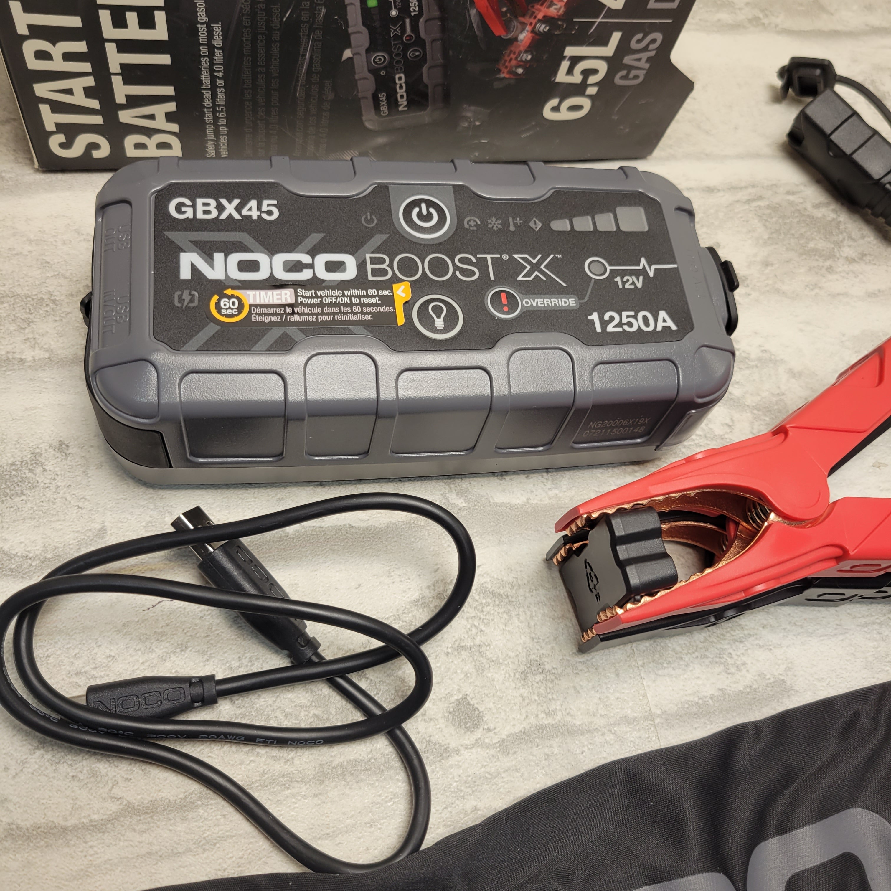 *FOR PARTS* NOCO Boost X GBX45 1250A 12V Jump Starter, Car Battery Booster Pack (7782256083182)