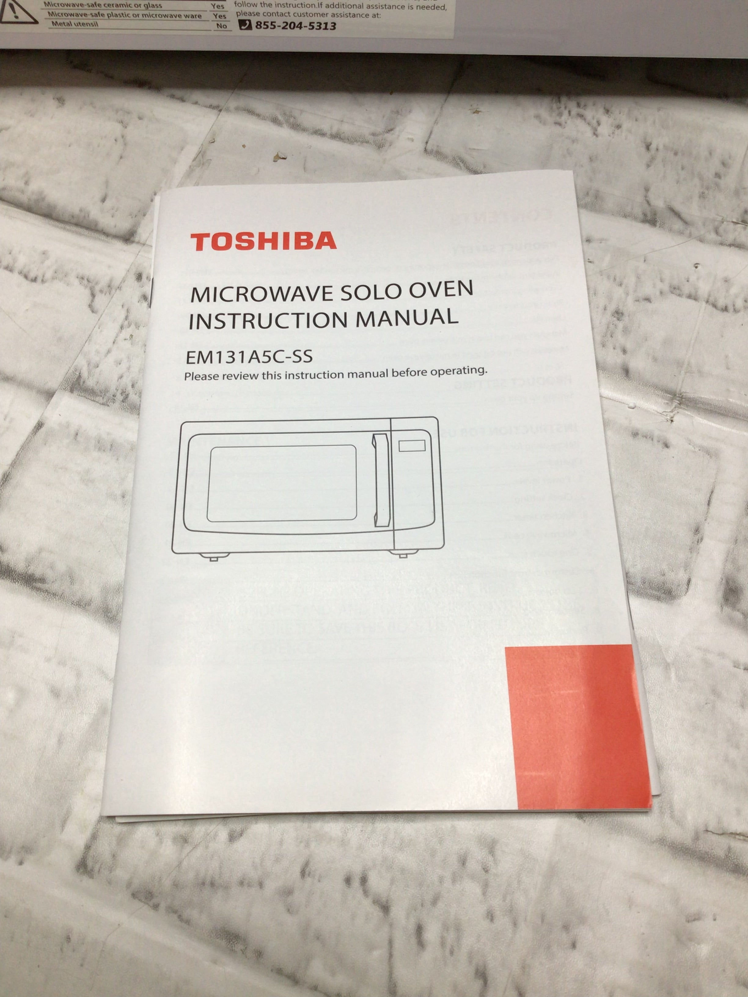TOSHIBA EM131A5C-SS Stainless Steel Countertop Microwave Oven Smart Sensor (8109858554094)