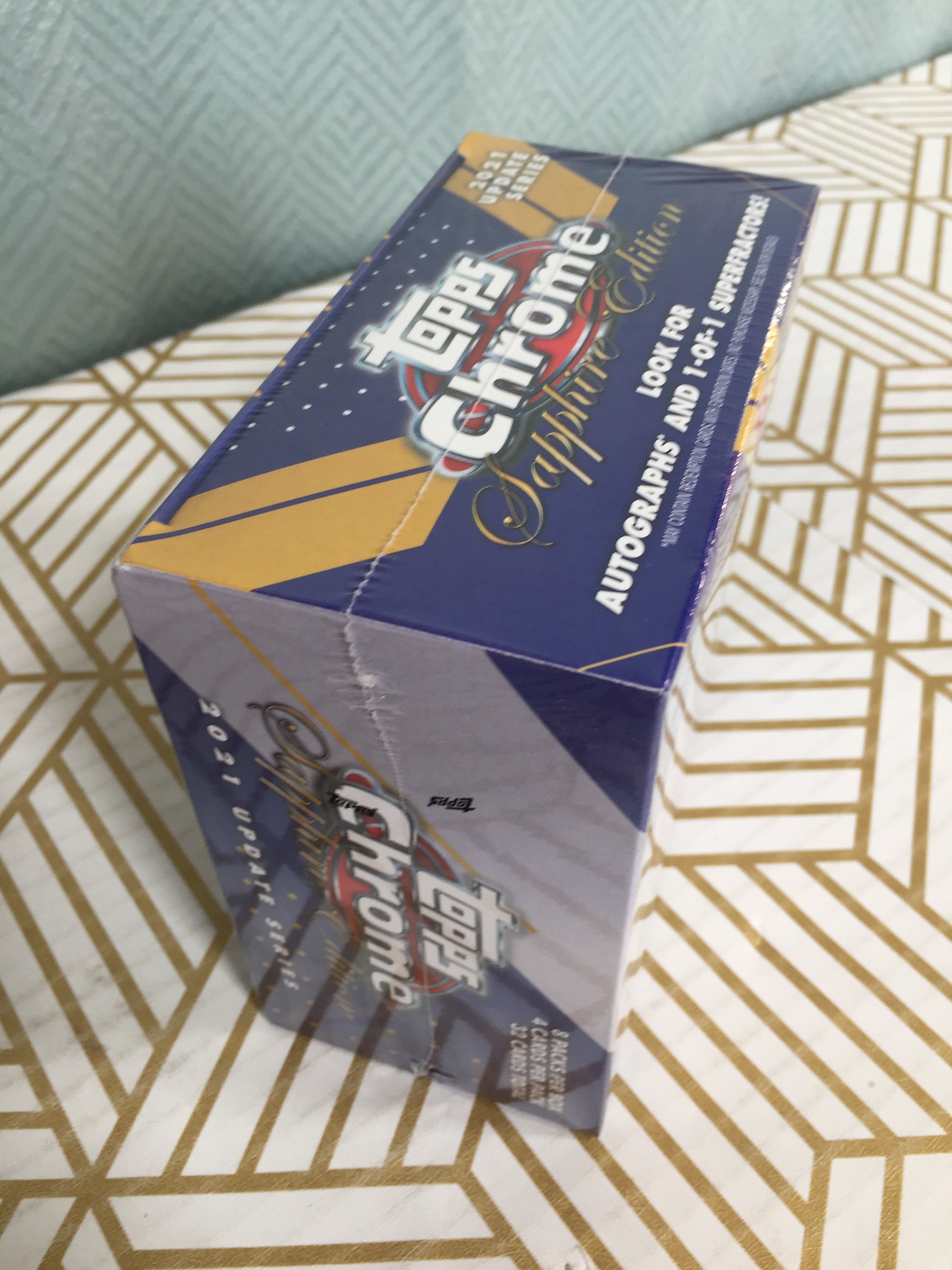 2021 Topps Chrome Baseball Update Series Sapphire Edition Hobby Box - 8 Packs (7868894642414)