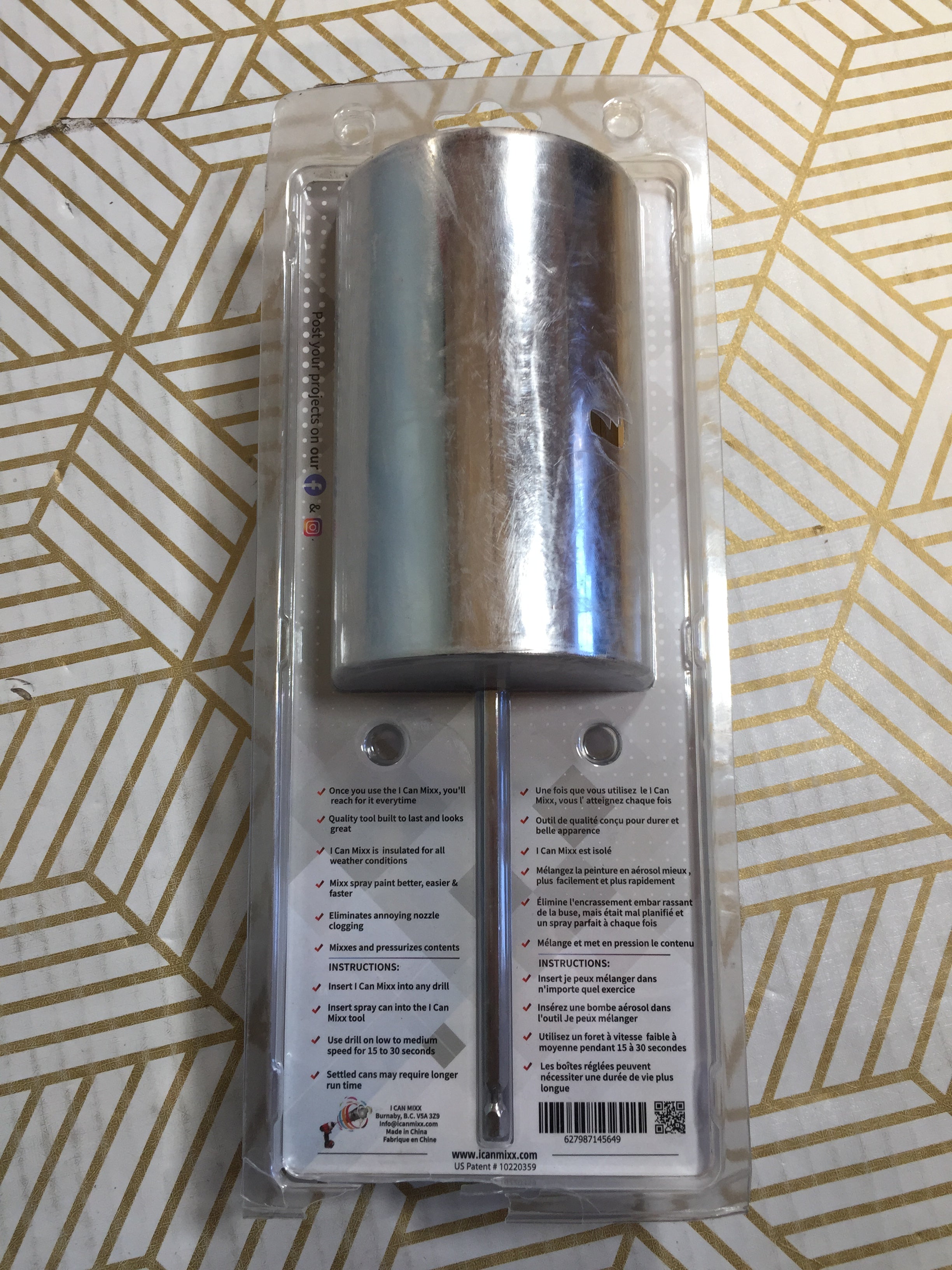 I CAN MIXX Spray Paint Can Mixer Drill Powered Stainless Steel Mixing