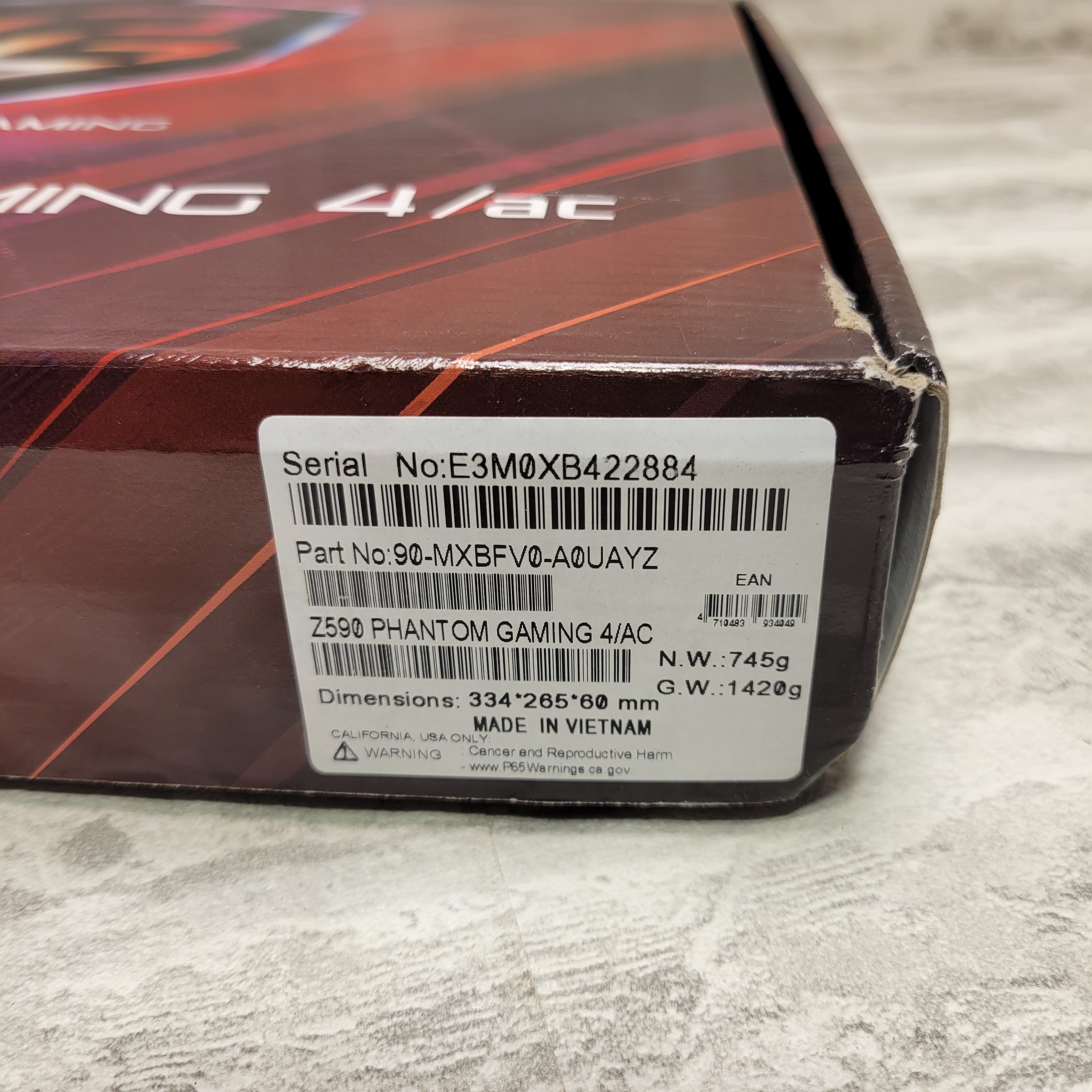 ASROCK Z590 Phantom Gaming 4/AC LGA1200/ Intel Z590 Motherboard (7607912661230)