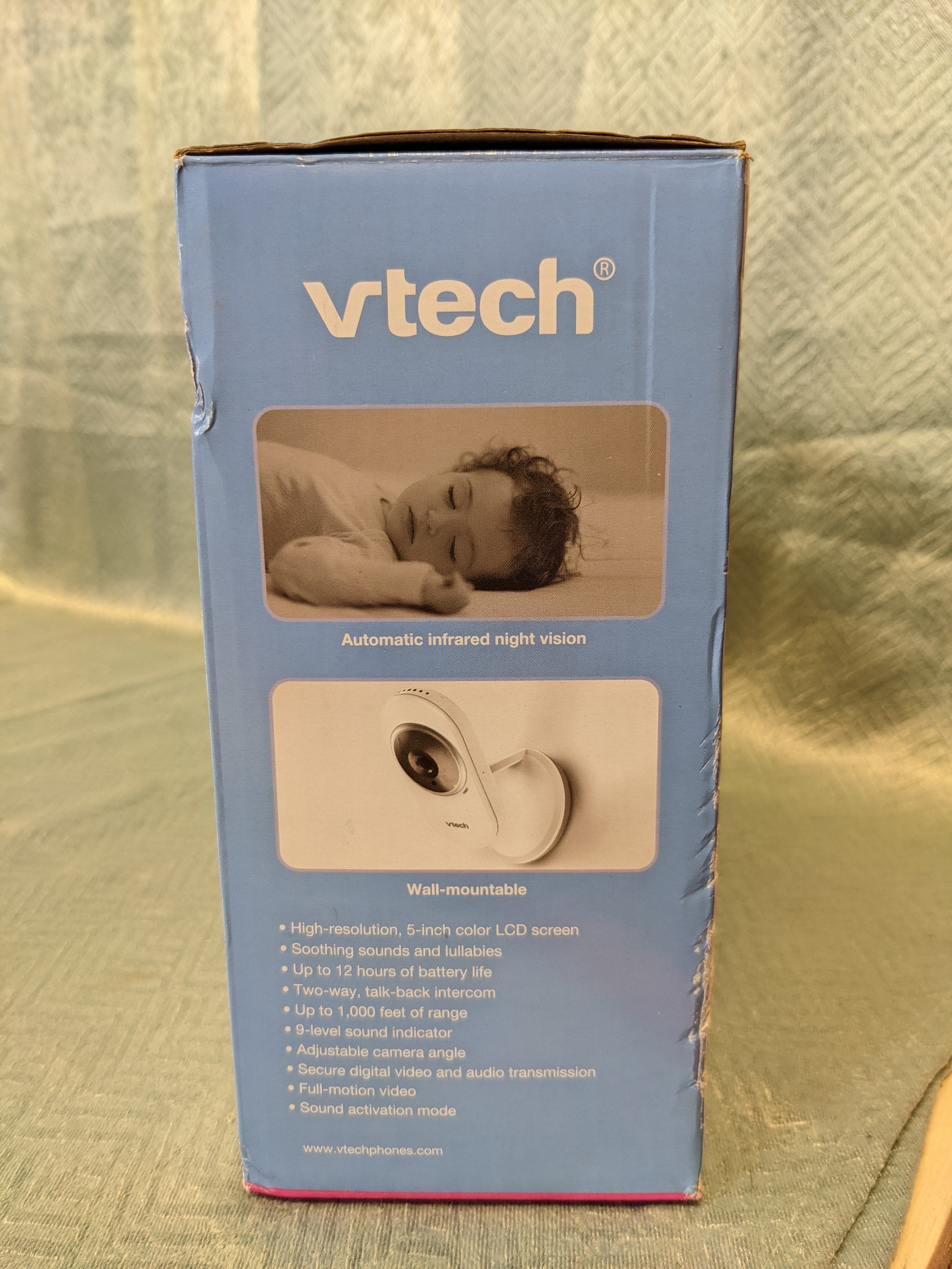 VTech VM350 Video Monitor with Battery Supports 12-hr Video-Mode, 21-hr Audio-Mode, 5