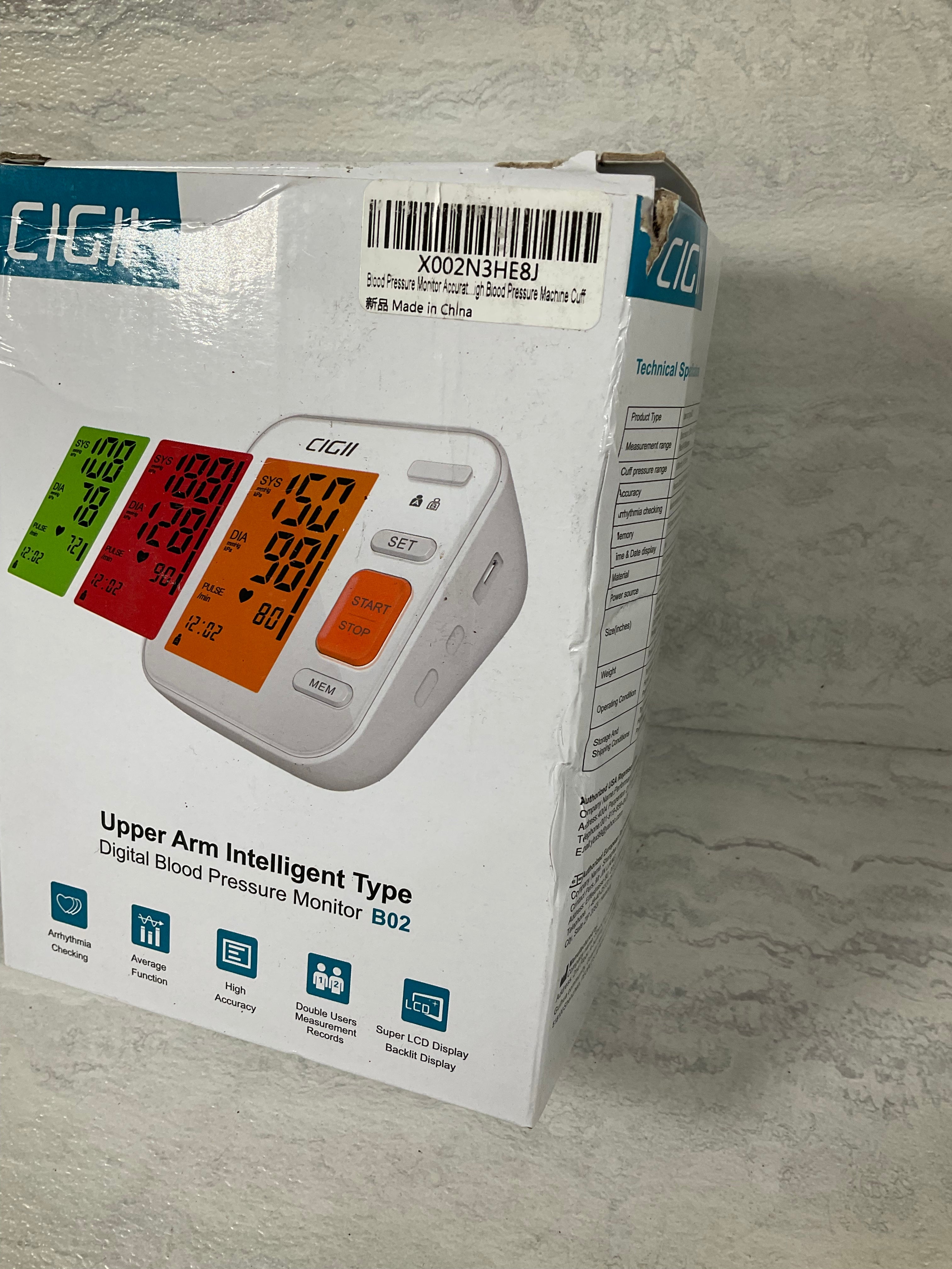 Upper Arm Digital Blood Pressure Monitor (6979479044279)