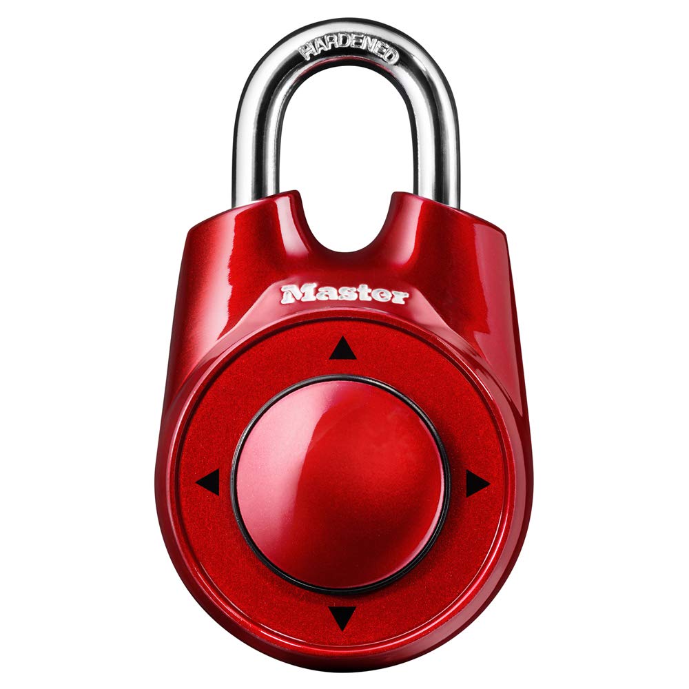 Master Lock 1500iD Locker Lock Set Your Own Directional Combination Padlock, Red (7862924837102)