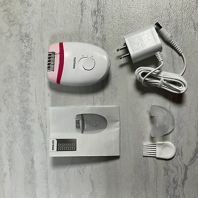 Philips Beauty Satinelle Essential Corded Epilator, White and Pink, 1 Count (6922782933175)