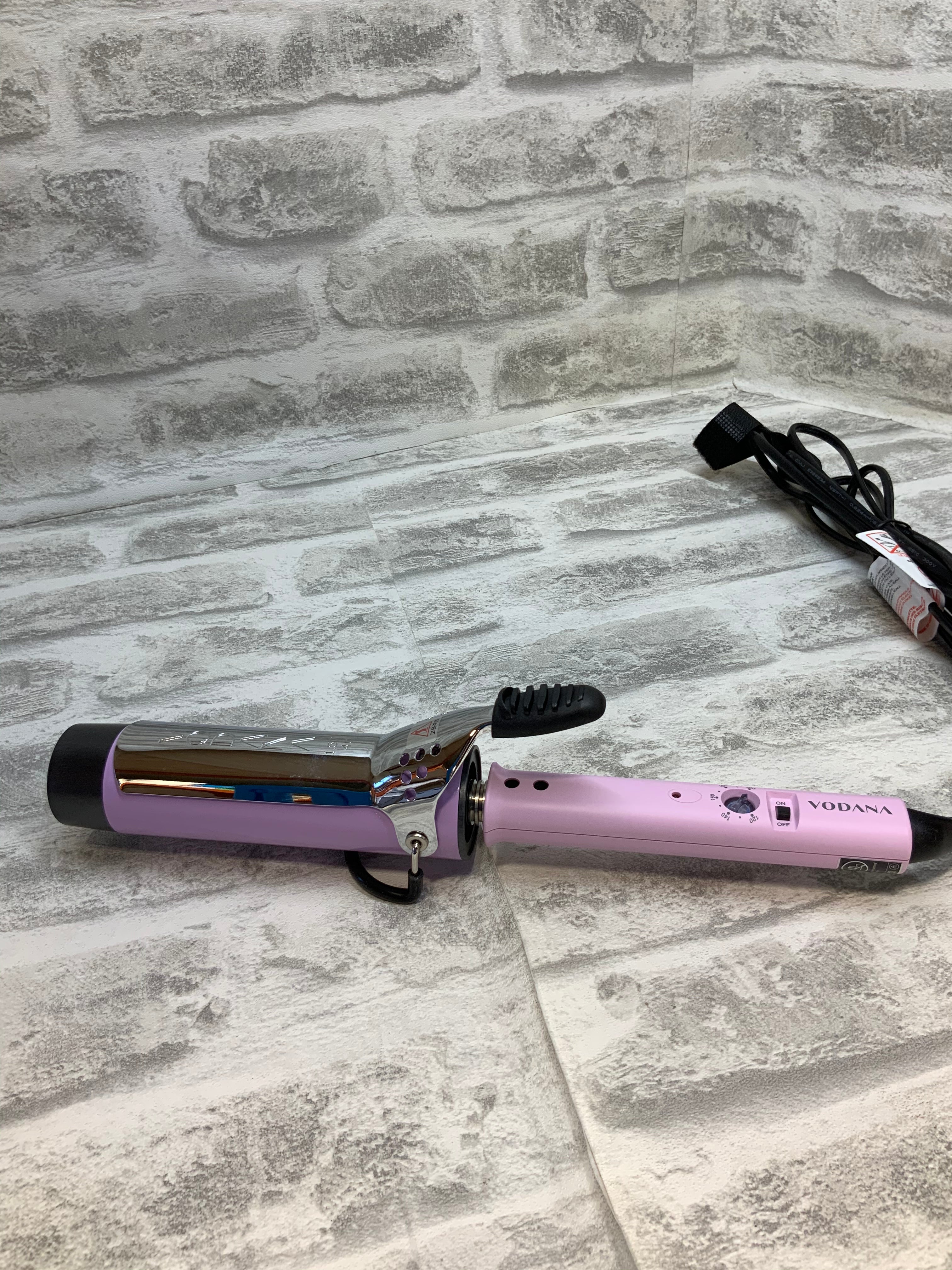 VODANA Professional GlamWave Ceramic Curling Iron Violet 1.6inch(40mm) (7535702049006)