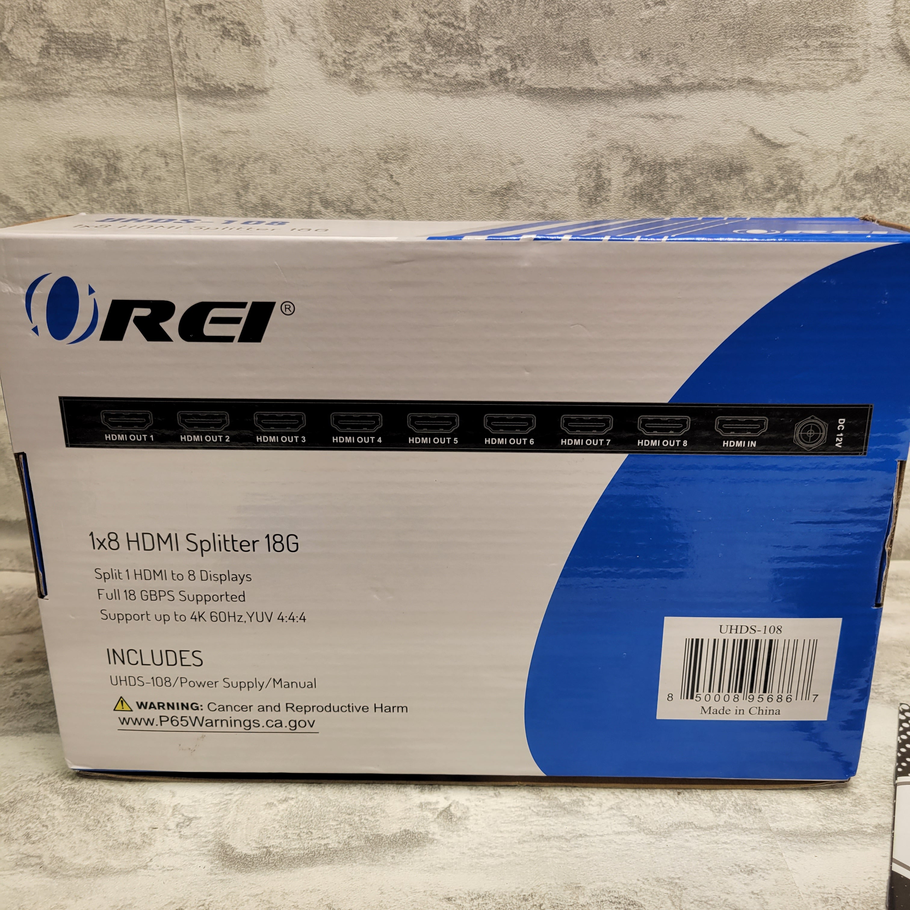 OREI 4K 1 in 8 Out HDMI Splitter 4:4:4 8-bit (UHDS-108) (1x8) (7619047424238)