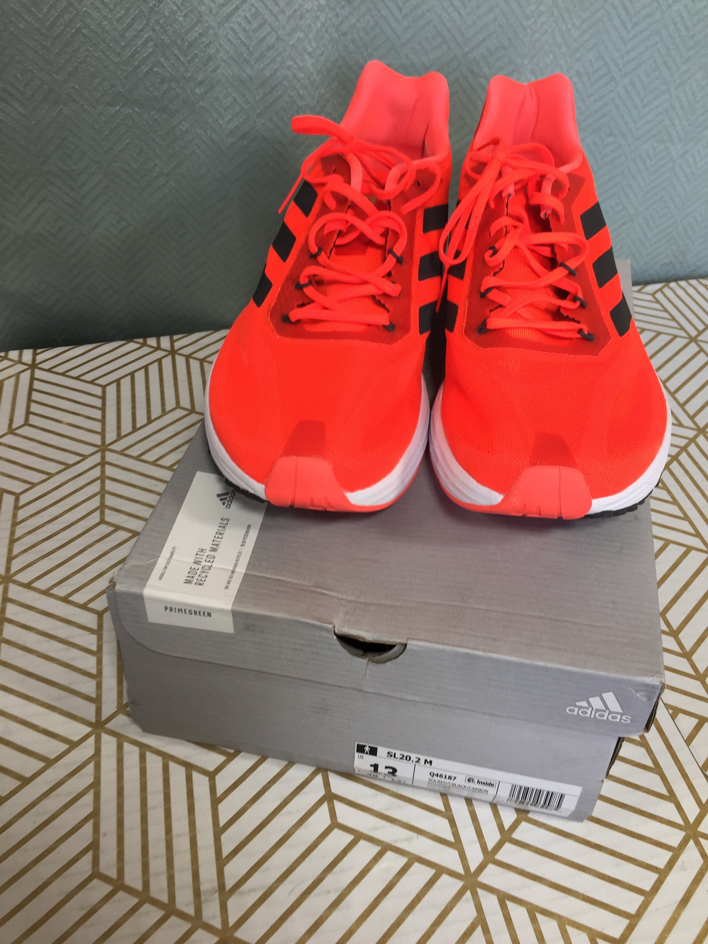 adidas Men's Sl20.2 Trail Running Shoes US Size 13 Solar Red/Black/Carbon (7881205973230)