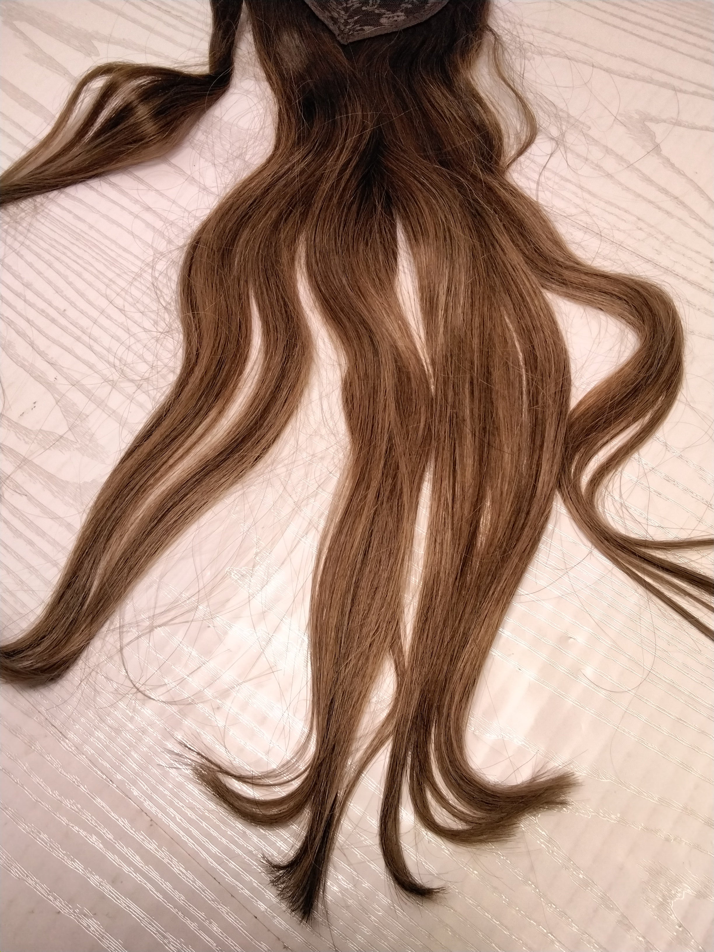 Ve Sunny Ponytail Extension 18Inches Off Black Ombre Dark Brown & Caramel Blonde (7780178165998)