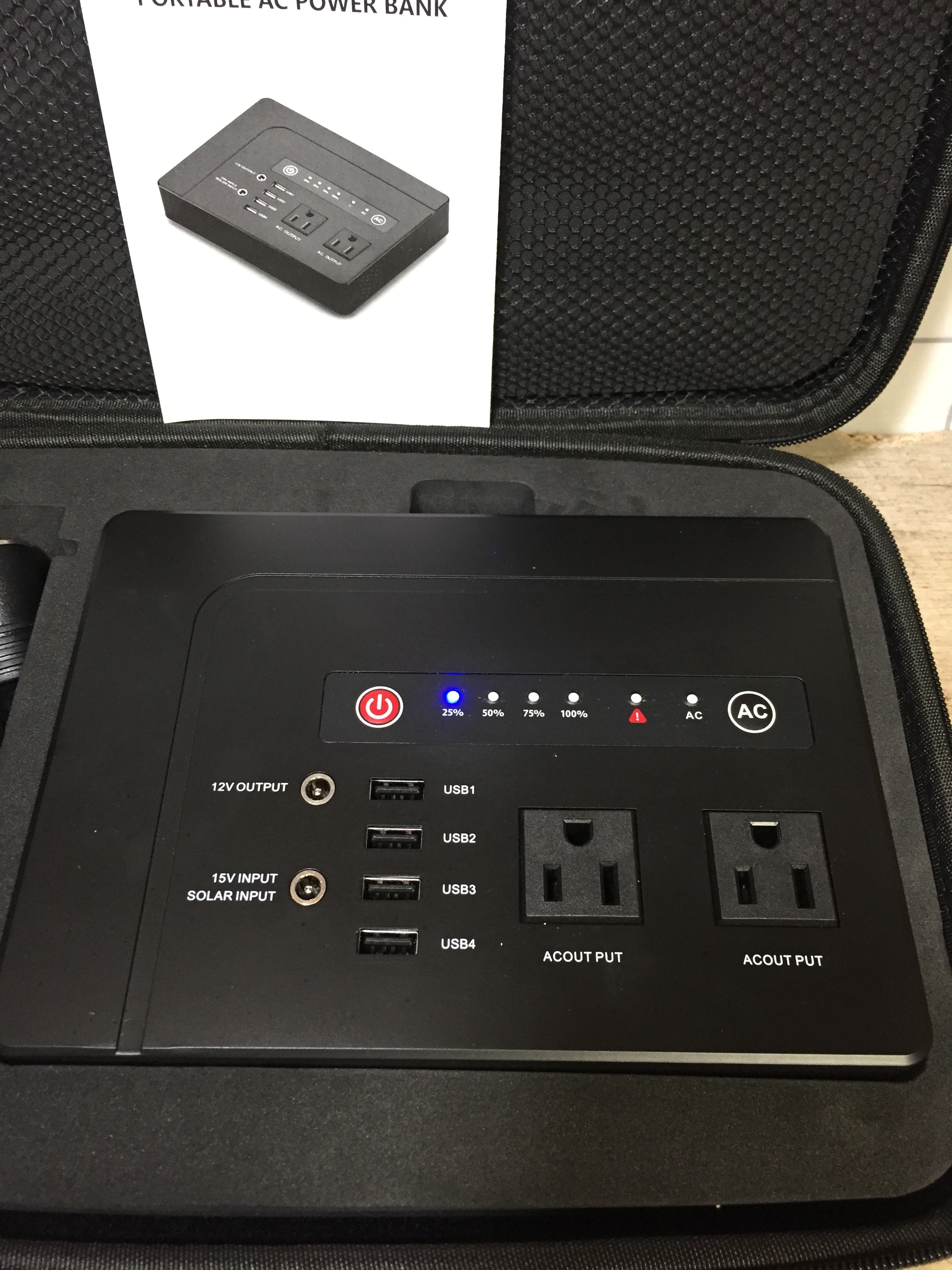 Portable AC/DC Power Bank HP200 USB Outlets for Camping