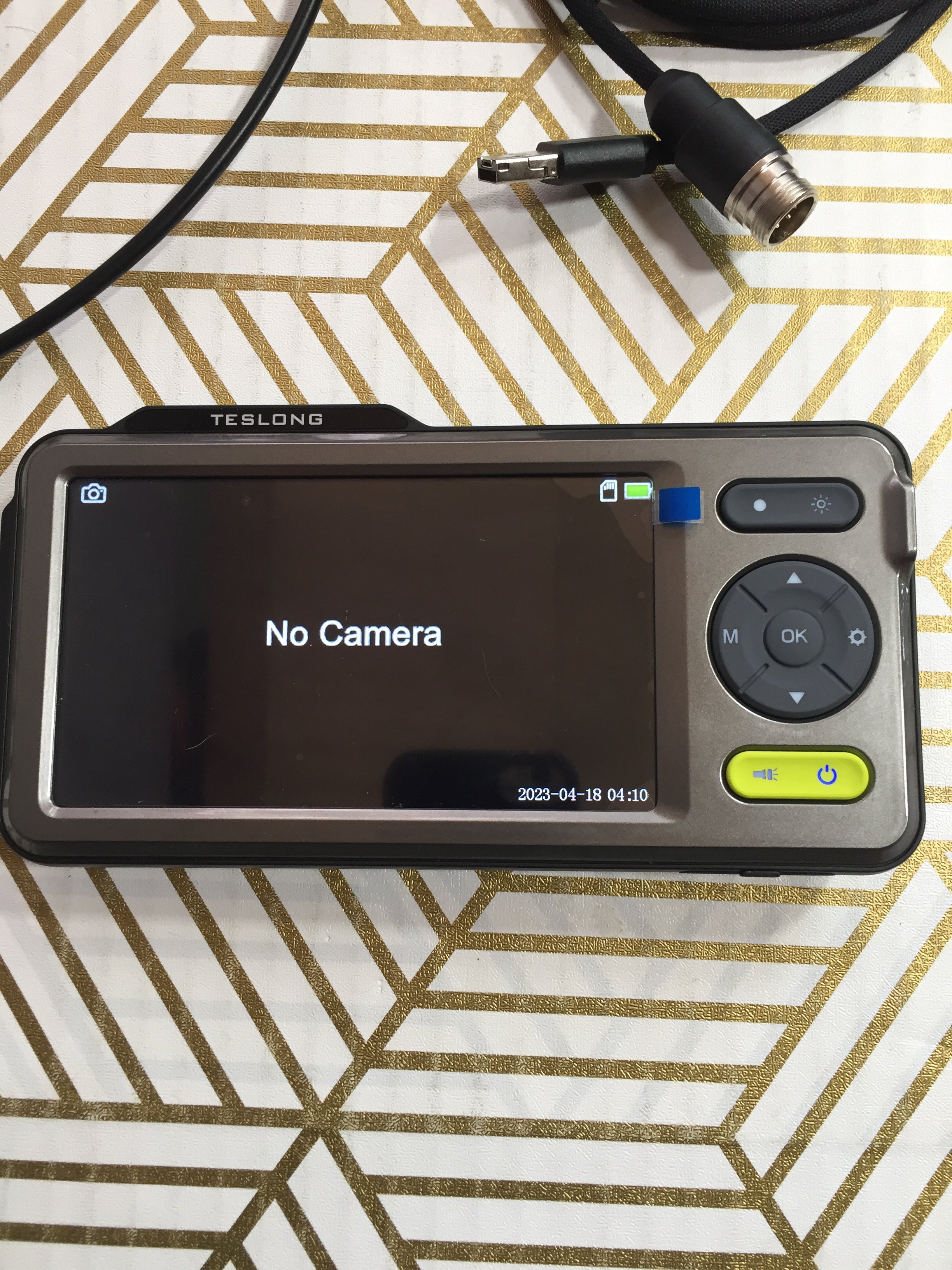 Teslong Endoscope Camera with Light Borescope Inspection Camera w/ IPS Monitor (8051623002350)